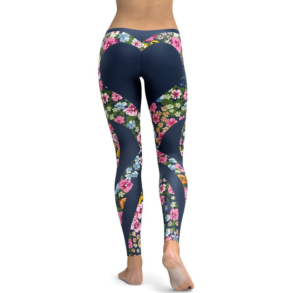 Fashion Women Heart Butterfly Flower Hollow Tank Top + Leggings Yoga Outfit  Fitness Leggings Athletic Set S-5XL