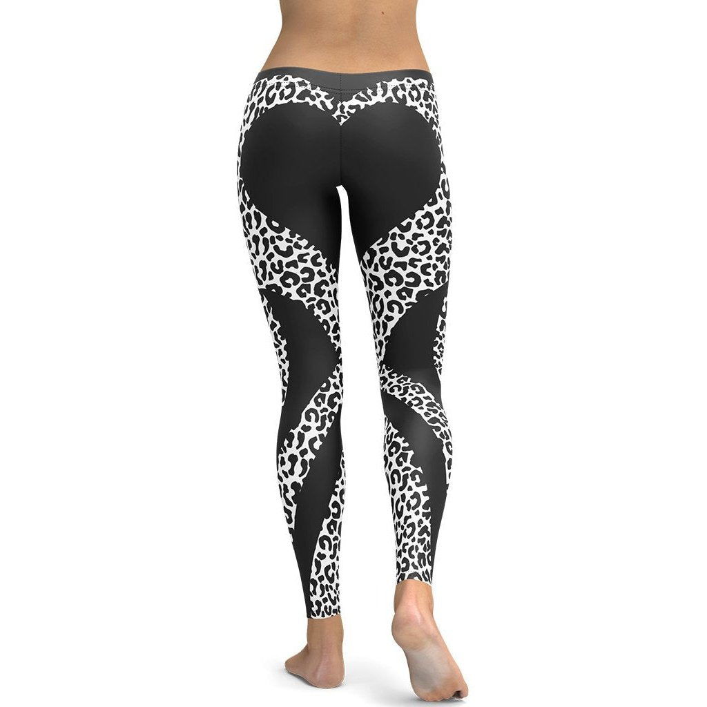 Image of Leopard Heart Shaped Leggings