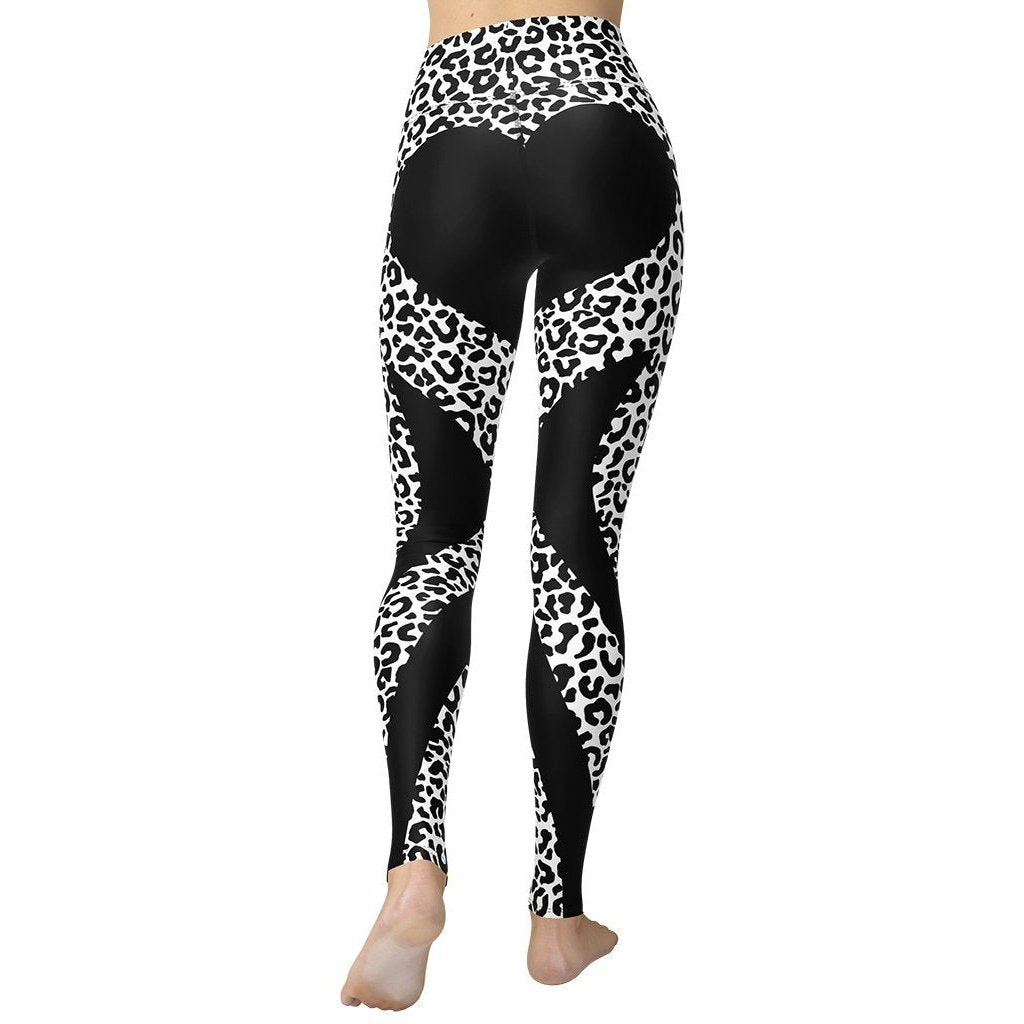 Unique Leopard Print Heart Shaped Leggings