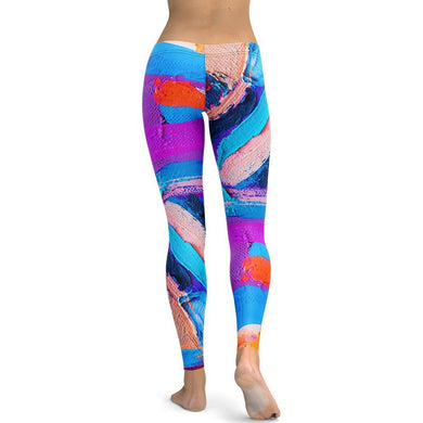 Oil Painting Canvas Leggings