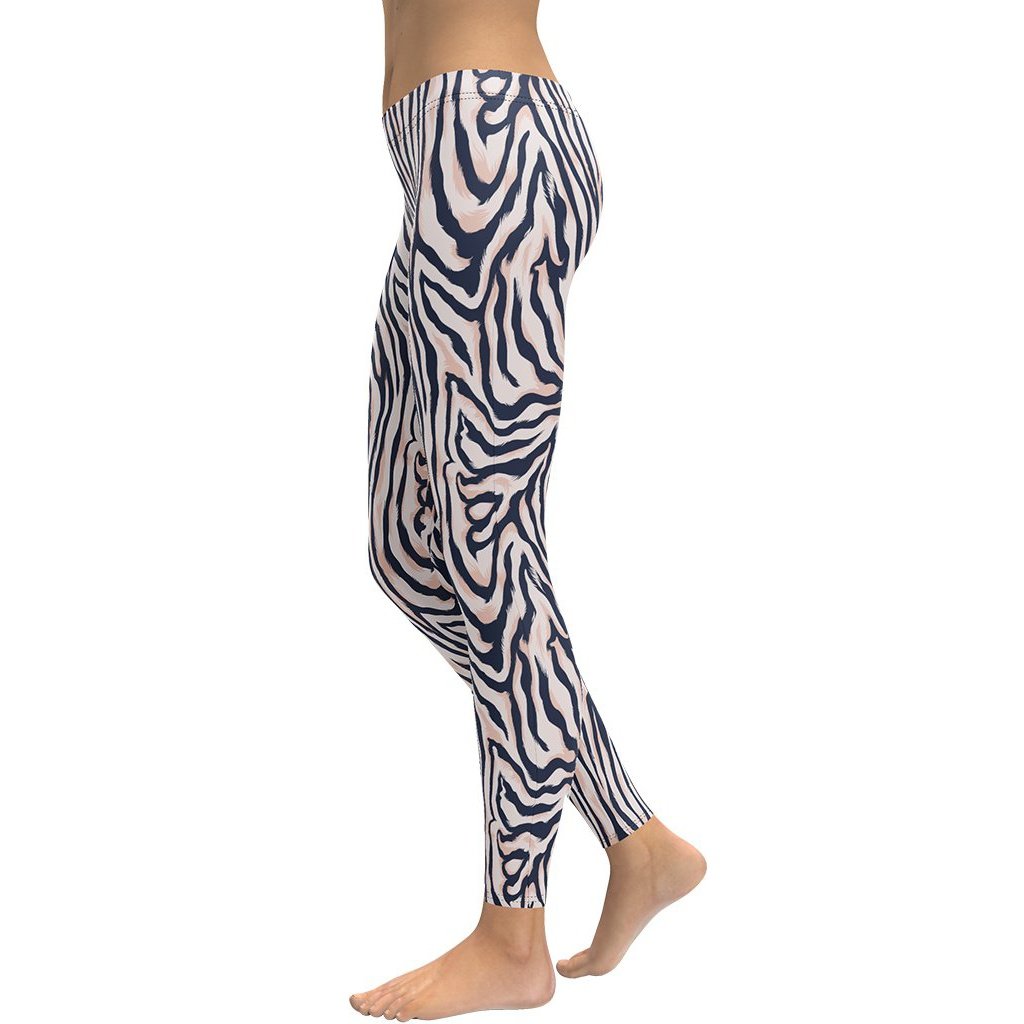 Pink and Orange Zebra Print Leggings