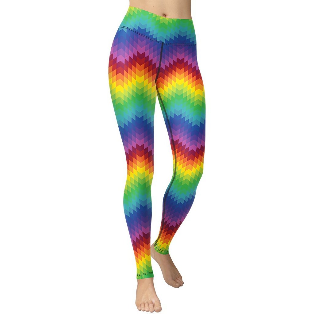 Charming Fluffy Rainbow Leggings