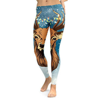 Reindeer Christmas Leggings - FiercePulse - Premium Workout Leggings - Yoga Pants