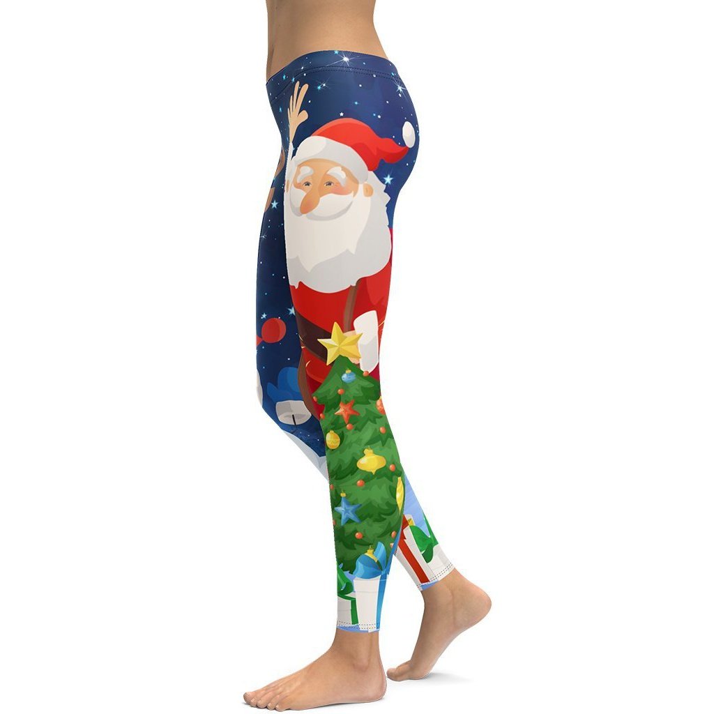 Stretchable Santa's Outfit Full Length Leggings