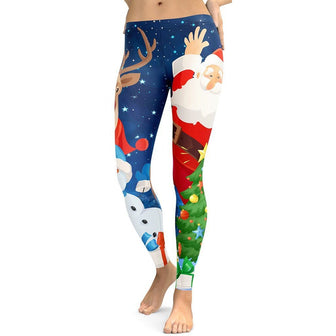 Santa Leggings - FiercePulse - Premium Workout Leggings - Yoga Pants