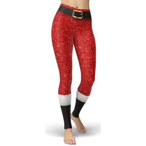Santa's Outfit Yoga Leggings - FiercePulse - Premium Workout Leggings - Yoga Pants