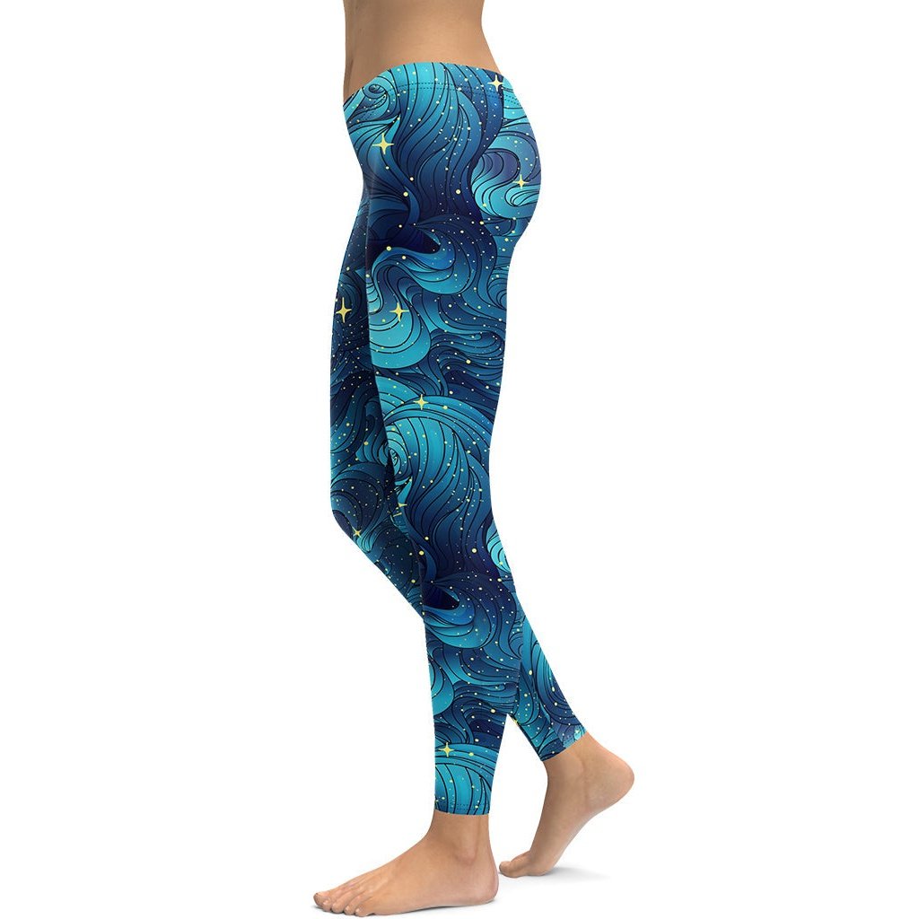 Womens Plus Size Milky Way Galaxy Leggings (One Size Plus) - Walmart.com