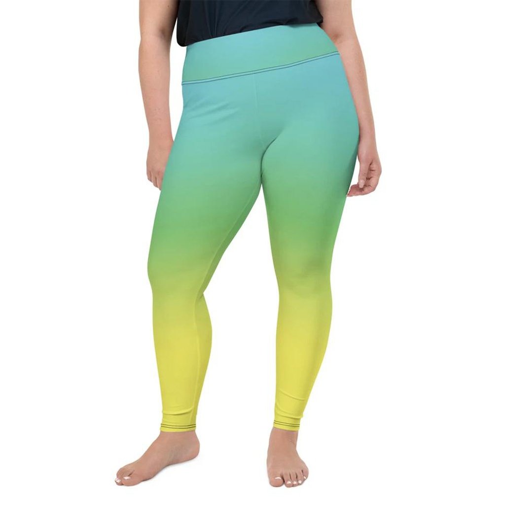 Green - Blue ombre tights - Quality Opaque Gradient  