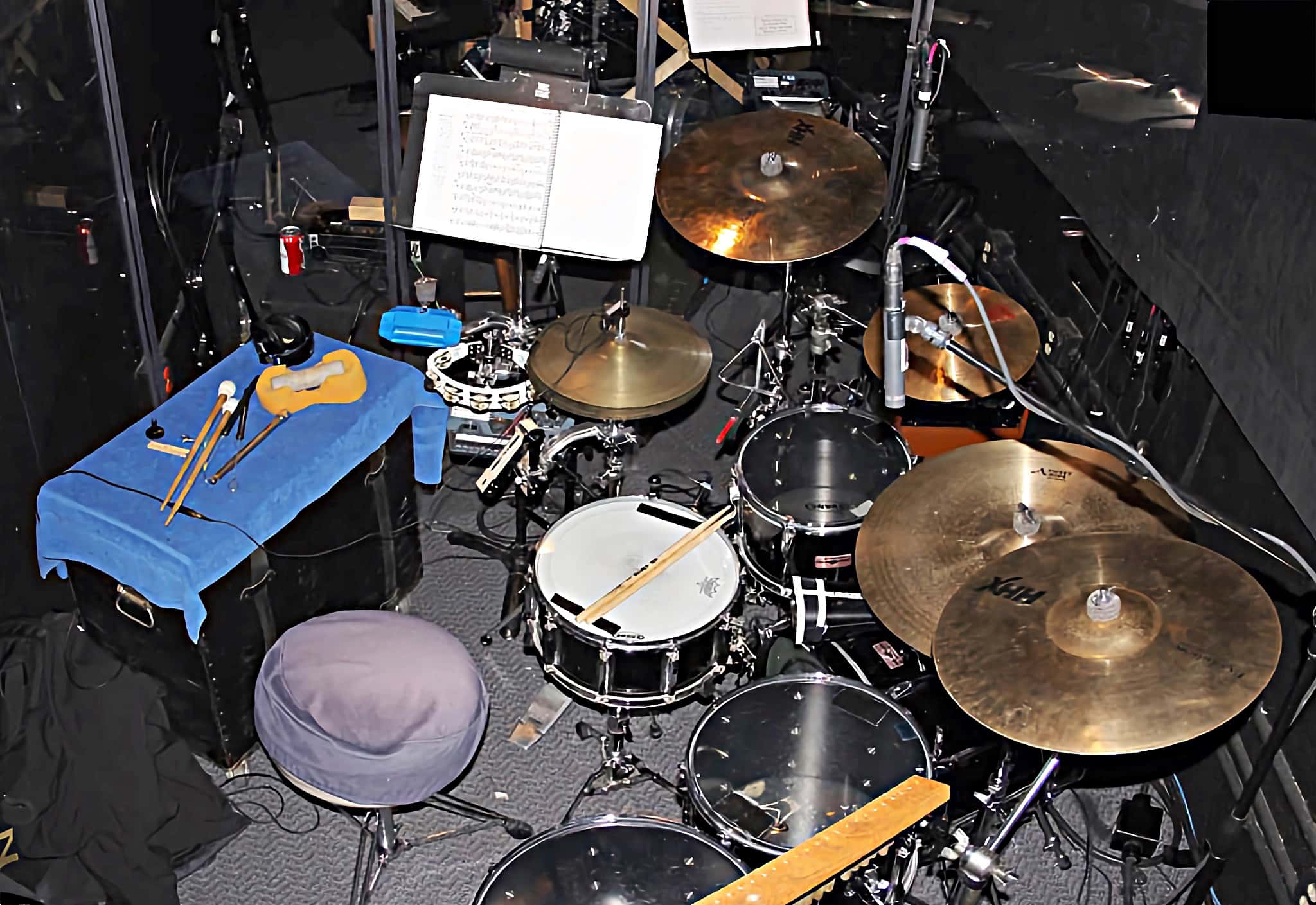 Mike Drake's set up for Side Show at the Casa Mañana Theater, in Fort Worth, Texas.