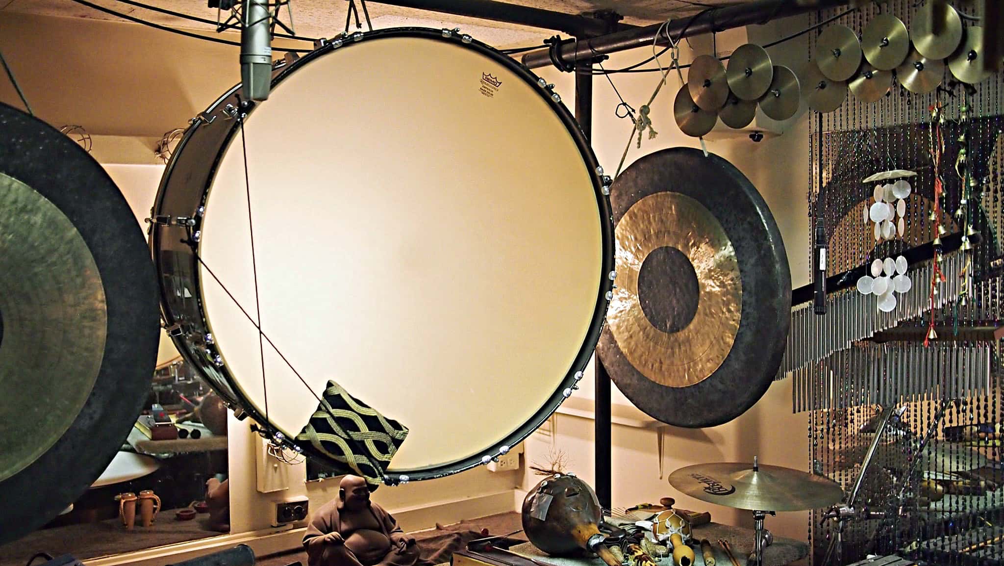 Andy Jones' percussion setup for the currently running Broadway production of Wicked at the Gershwin Theatre.