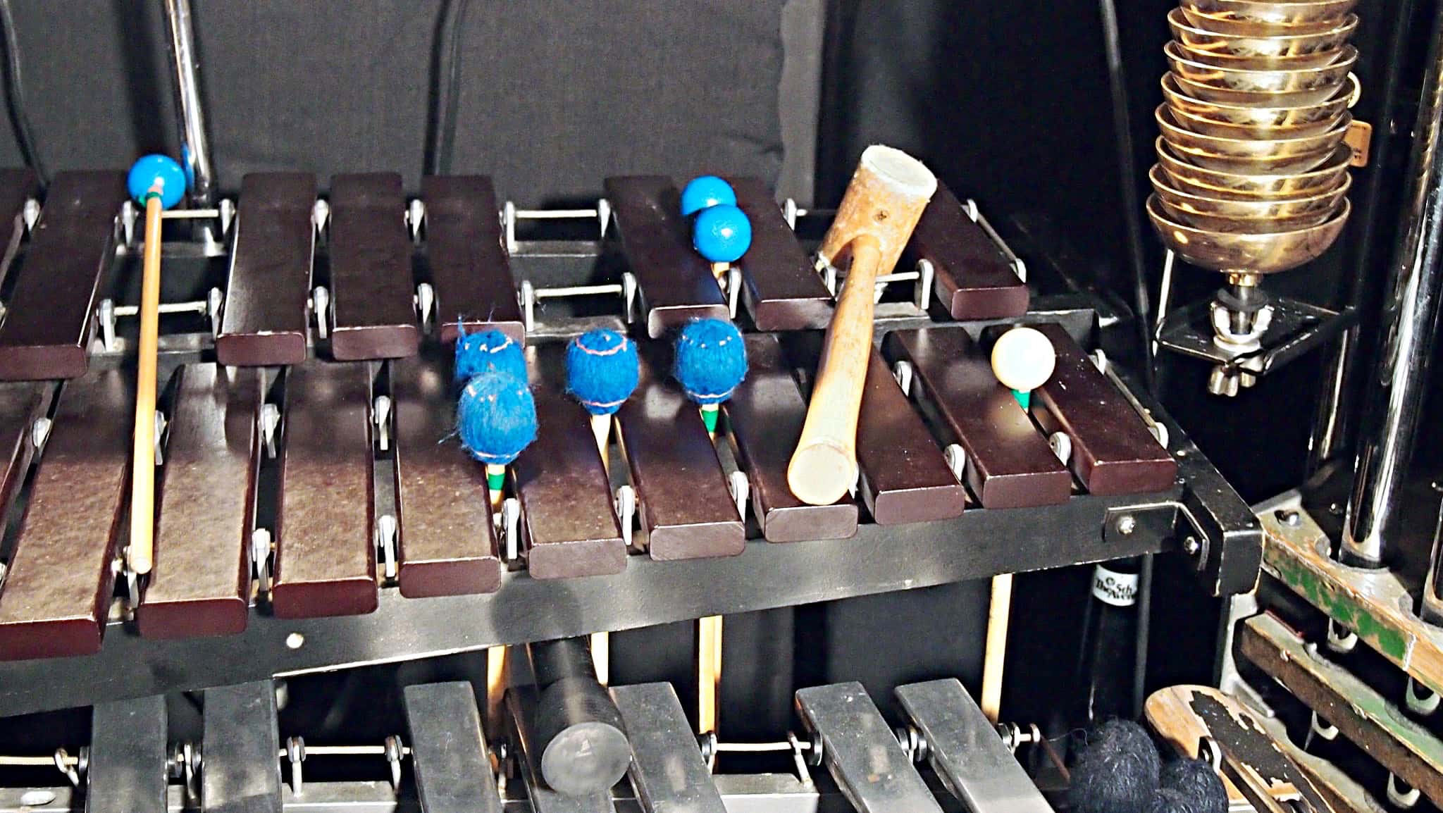 Paul Hansen's percussion setup for A Chorus Line at The 5th Avenue Theatre in Seattle, Washington.