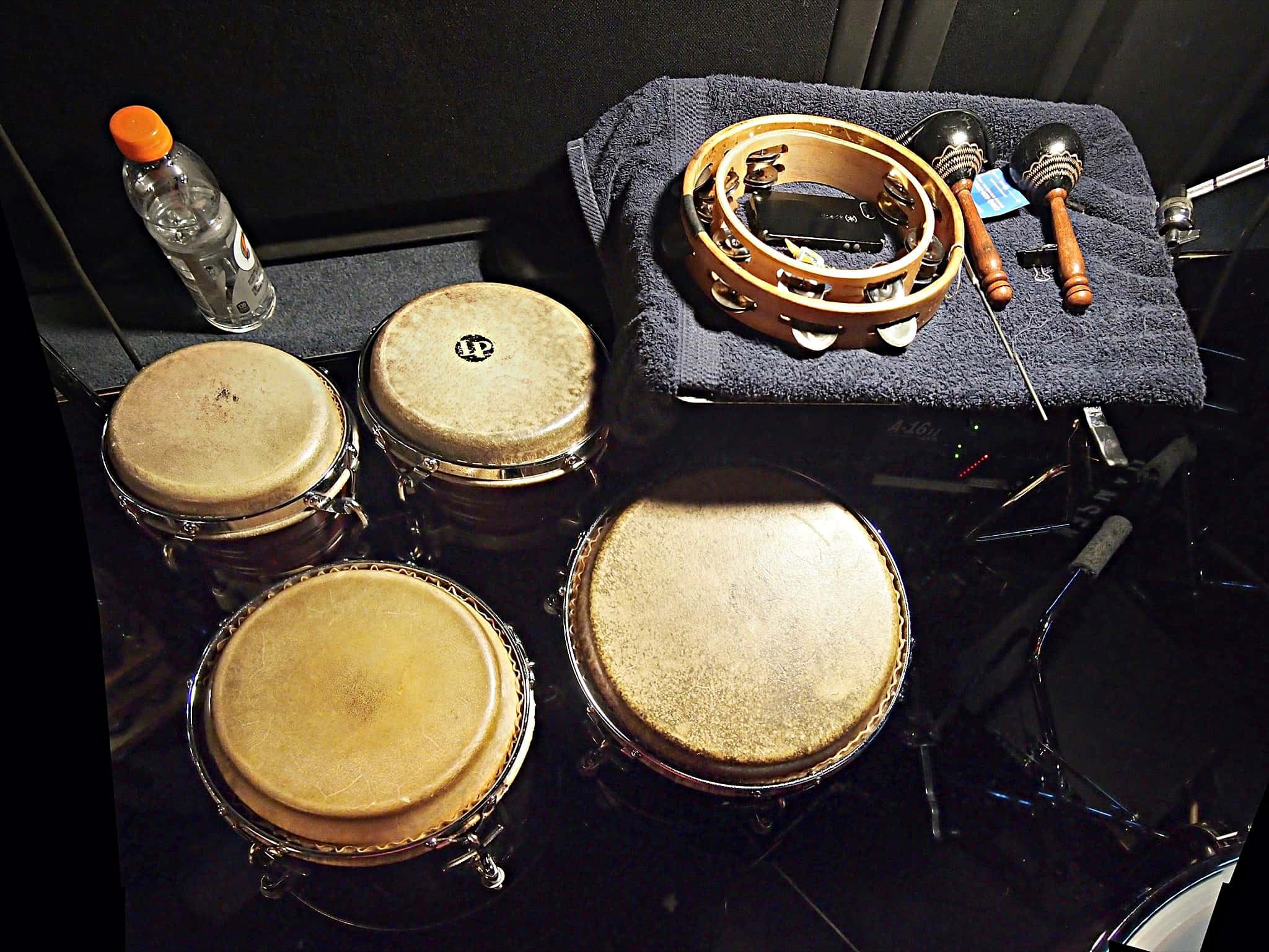 Paul Hansen's percussion setup for A Chorus Line at The 5th Avenue Theatre in Seattle, Washington.