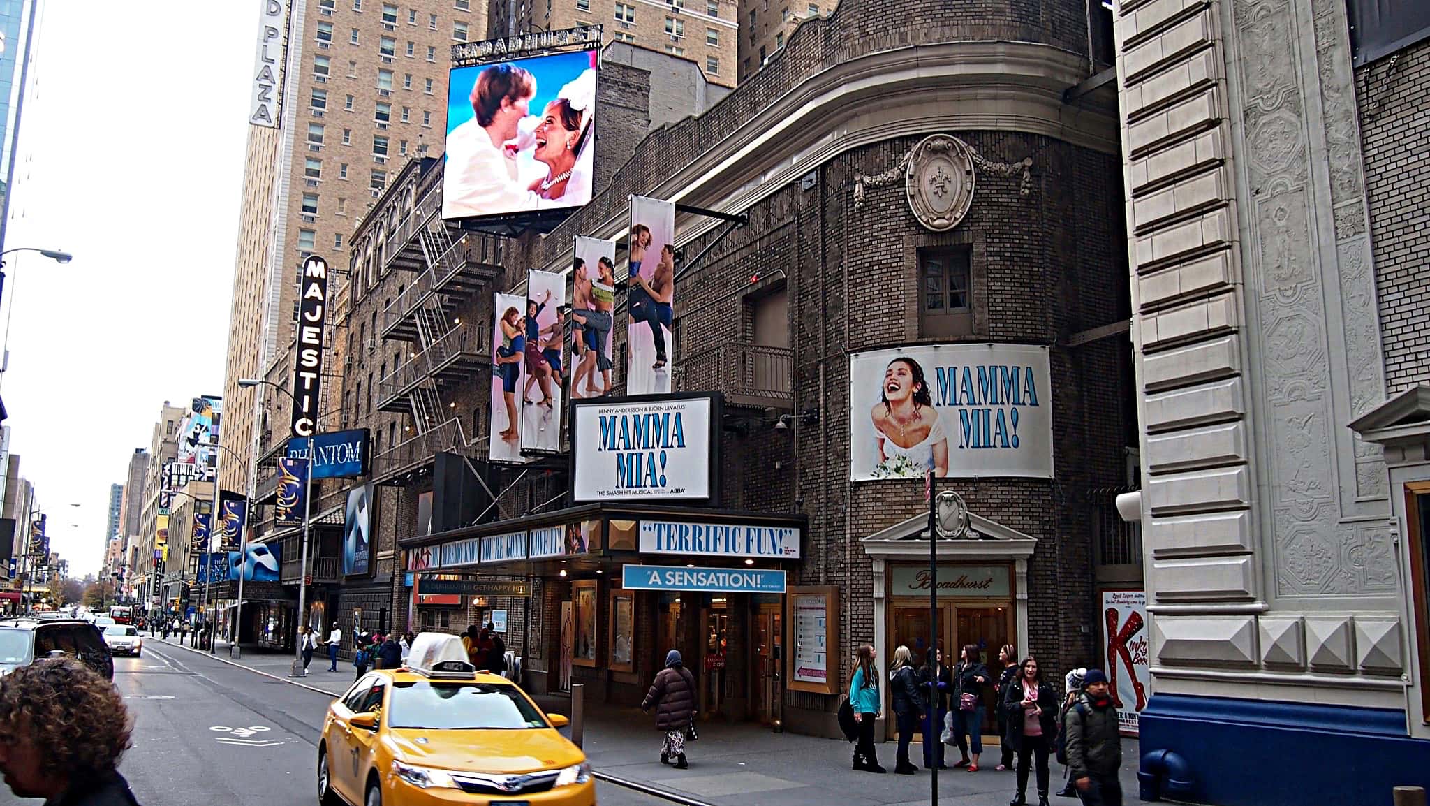 David Nyberg's percussion setup for the Broadway production of Mamma Mia at the Broadhurst Theatre.