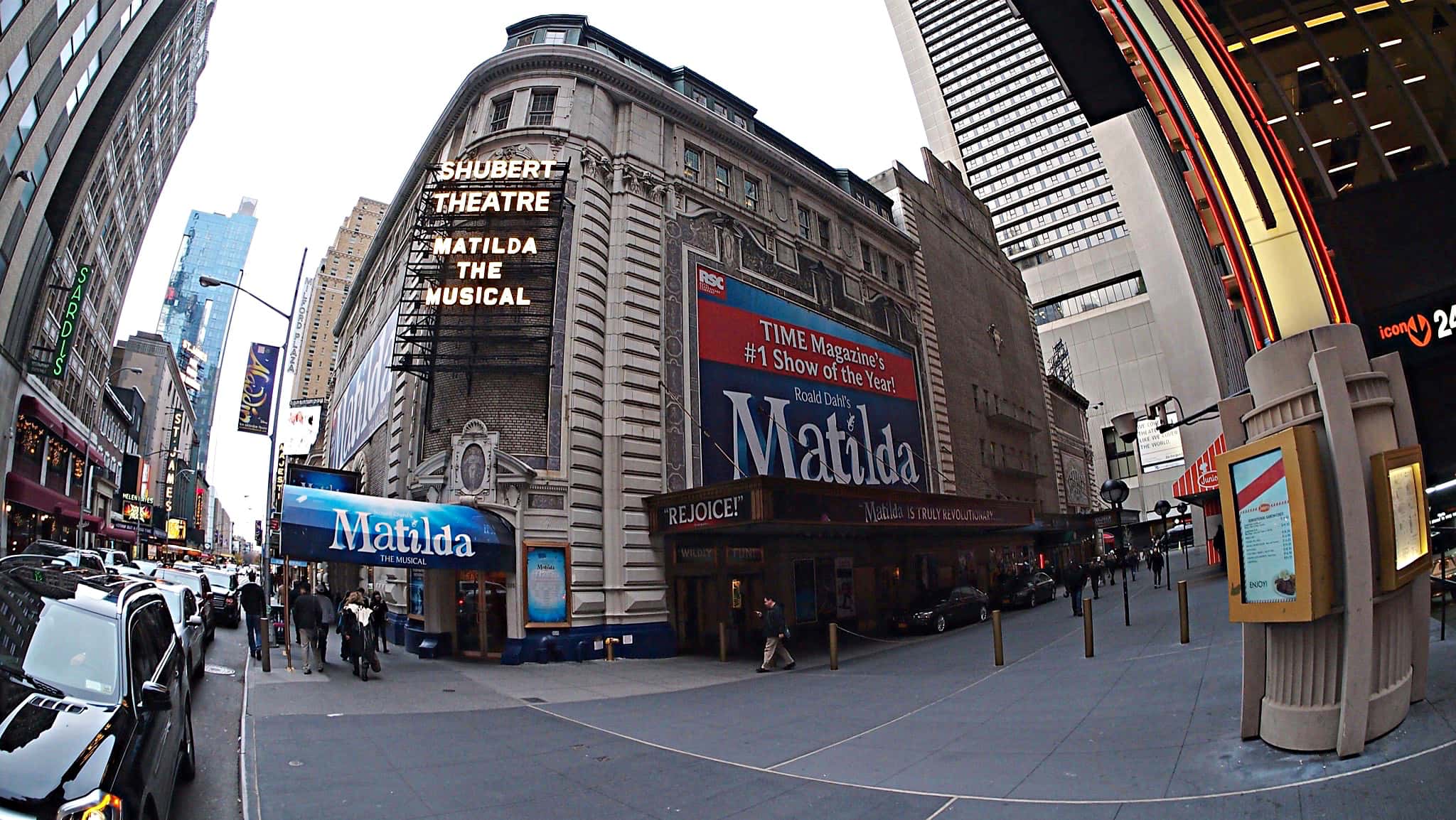 Howard Joines' setup for the Broadway production of Matilda at the Shubert Theater.