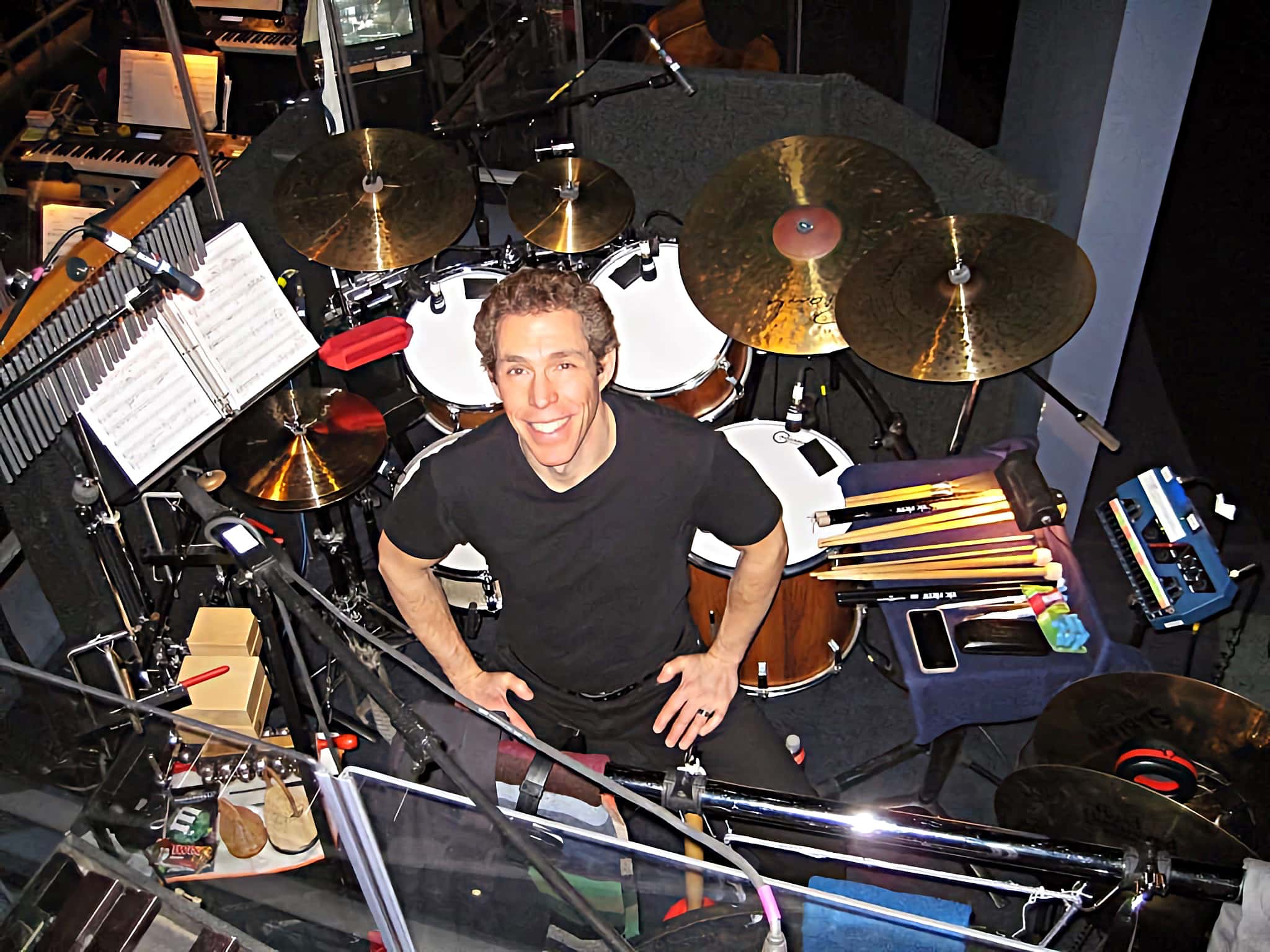 Greg Landes' drum set setup for the Madison Square Garden production of Dr Seuss' How the Grinch Stole Christmas.