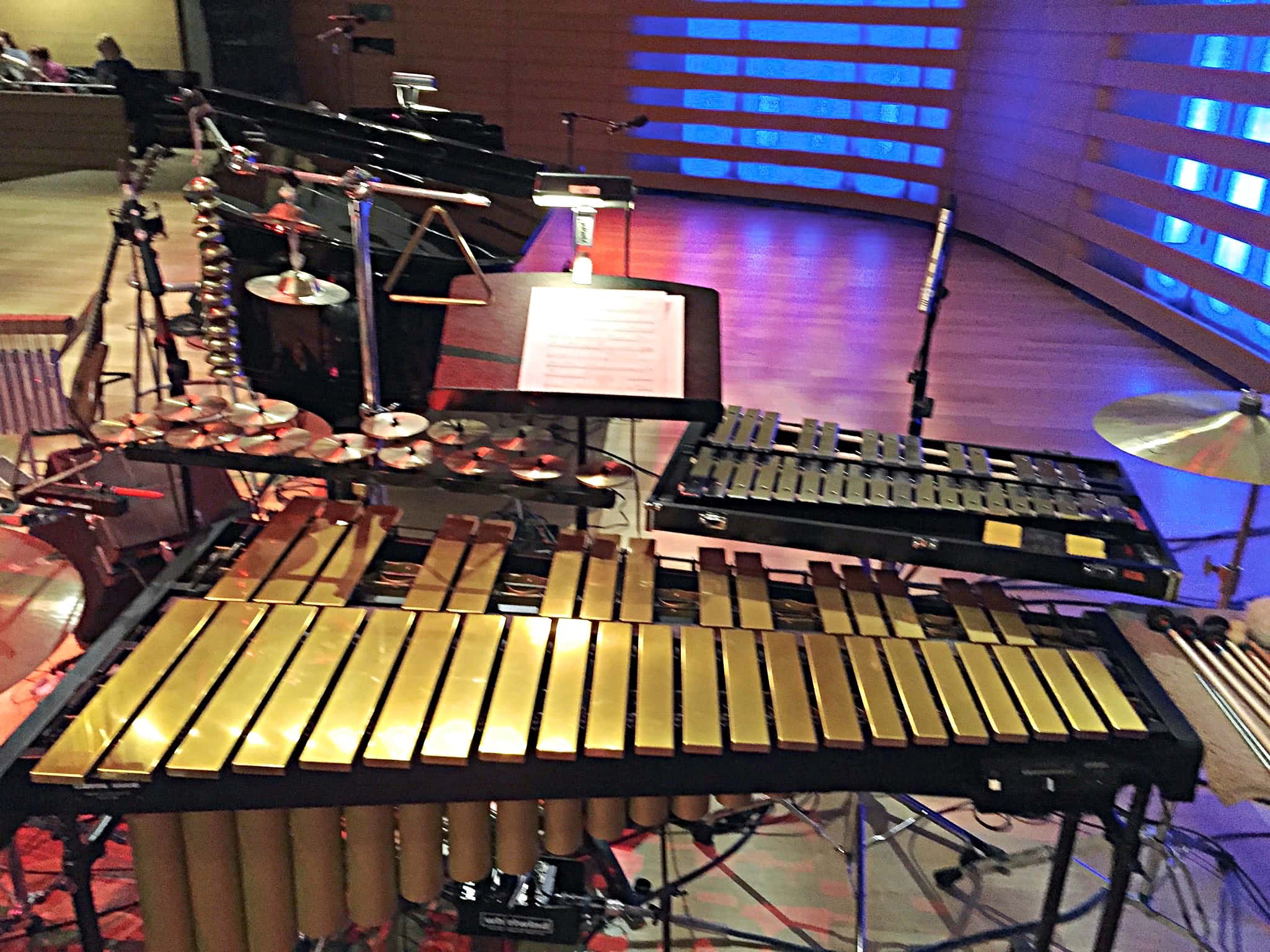 Jamie Drake's setup for Uncovered: The Music of Simon and Garfunkel as put on by Acting Up Stage Company in Toronto, Canada, at Koerner Hall.