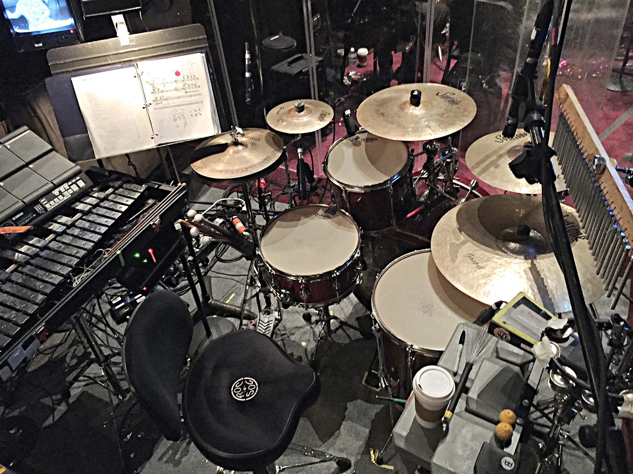 Kevin McNaughton's combined book setup for the touring production of Beauty and the Beast.