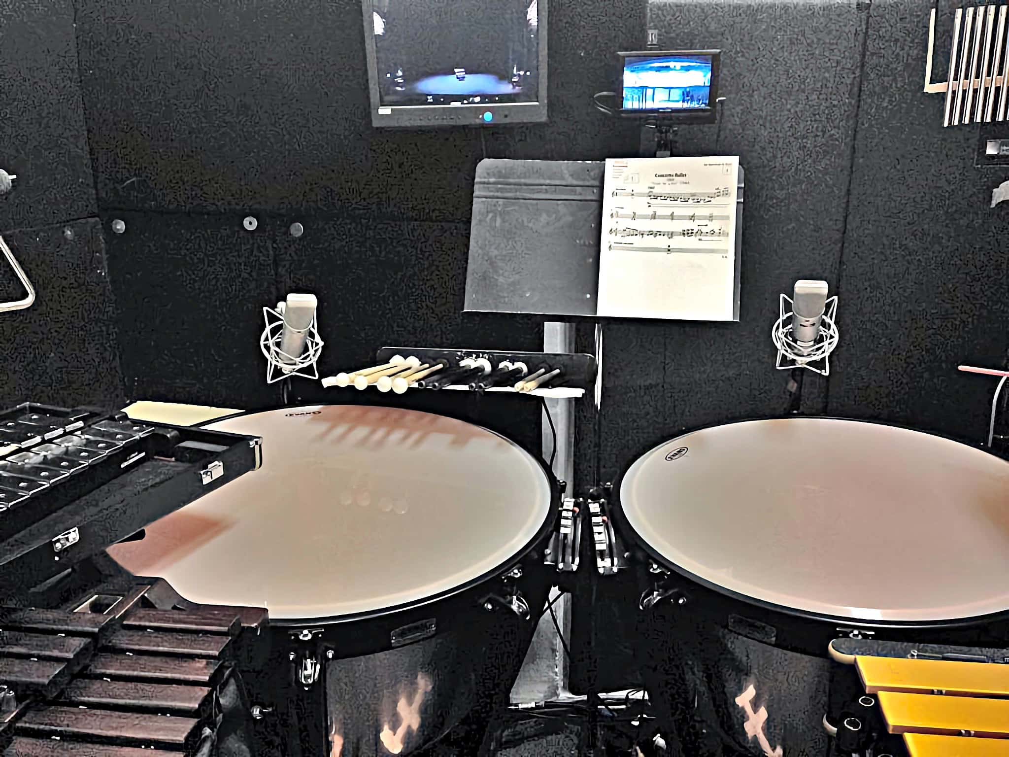 Andy Blanco’s percussion setup for the Broadway production of An American in Paris at The Palace Theatre in New York City.