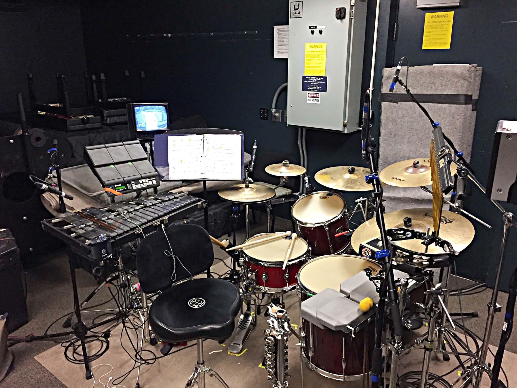 Jaren Angud's combined book setup for the International Tour of Disney’s Beauty and the Beast.