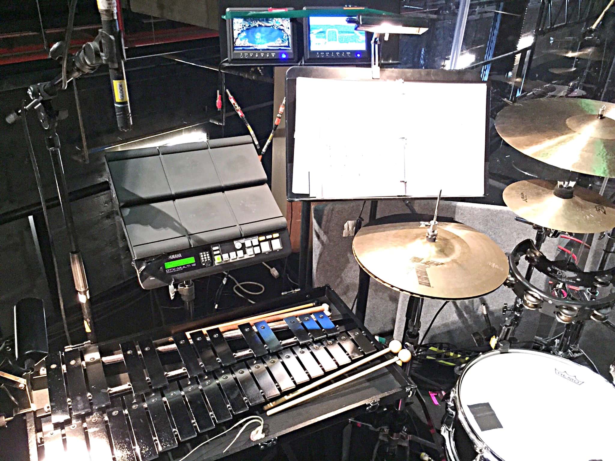 Jaren Angud's combined book setup for the International Tour of Disney’s Beauty and the Beast.