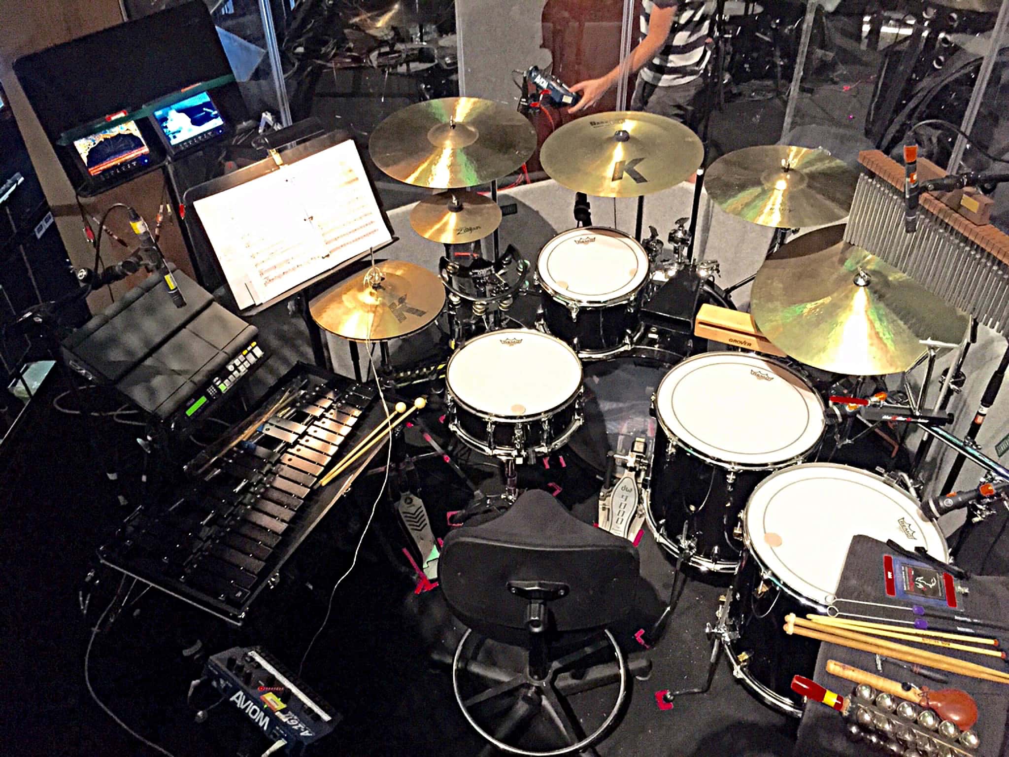 Jaren Angud's combined book setup for the International Tour of Disney’s Beauty and the Beast.