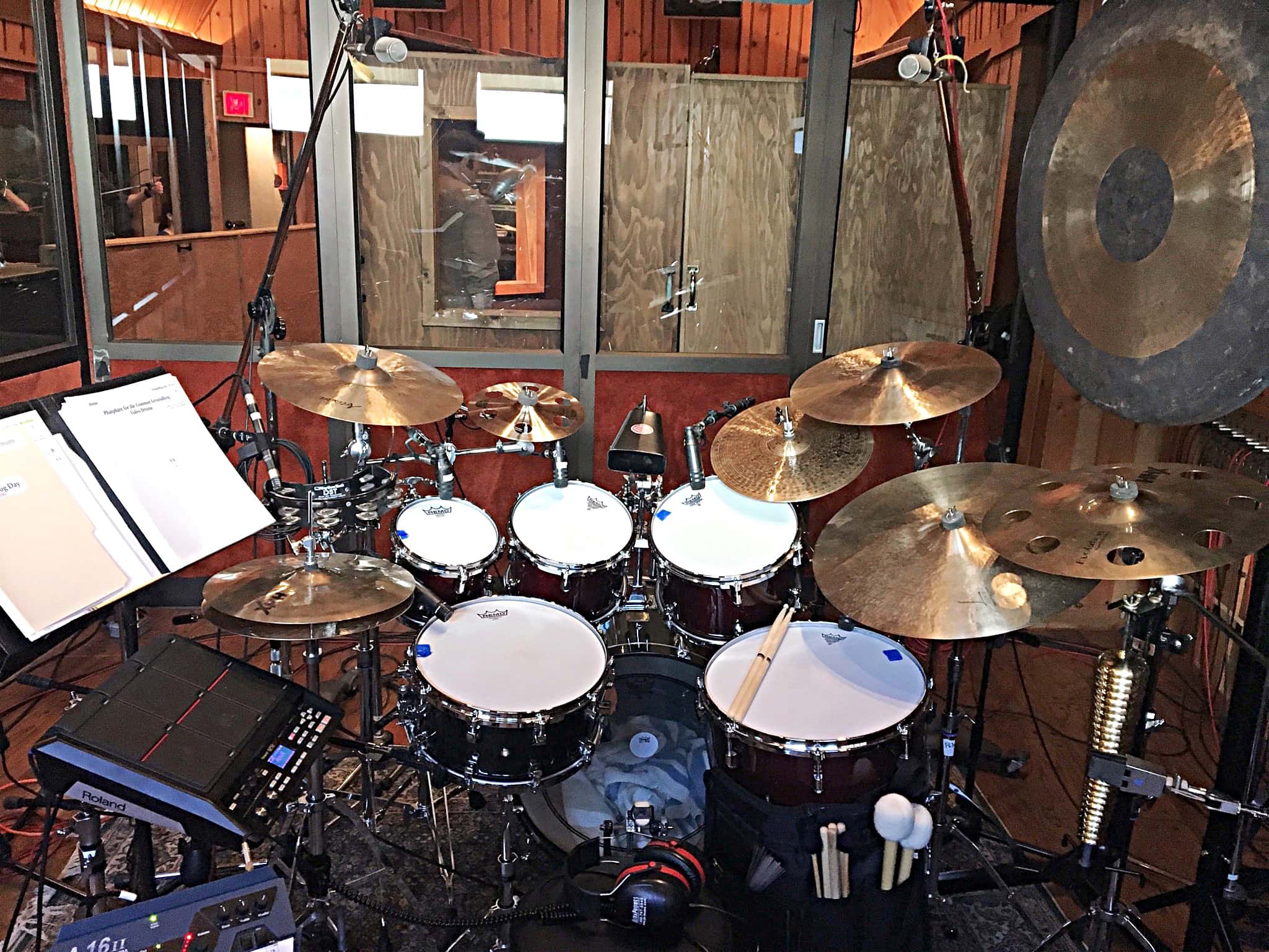 Howard Joines’ setup for the Broadway production of Groundhog Day at the August Wilson Theatre.