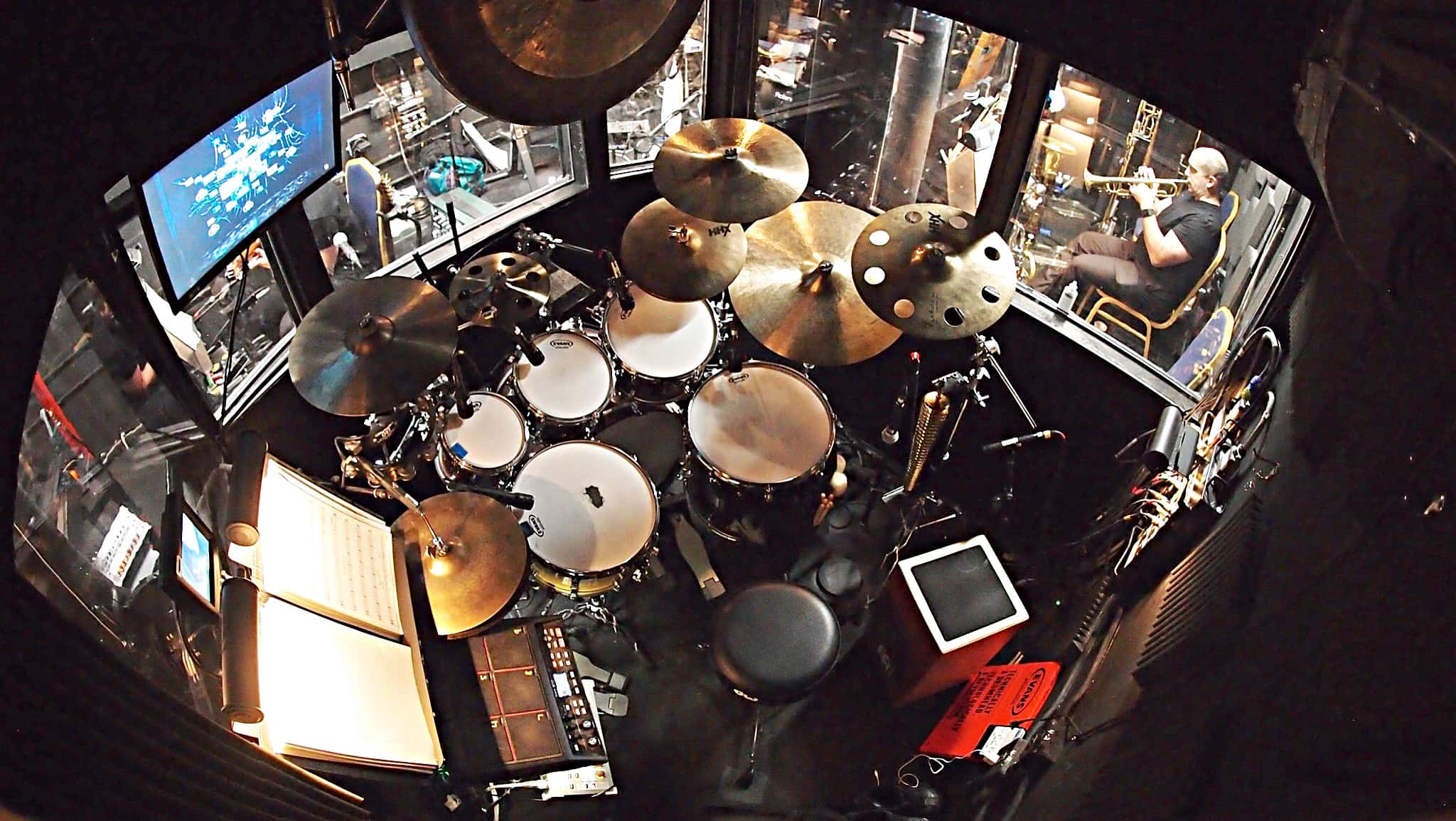 Howard Joines’ setup for the Broadway production of Groundhog Day at the August Wilson Theatre.