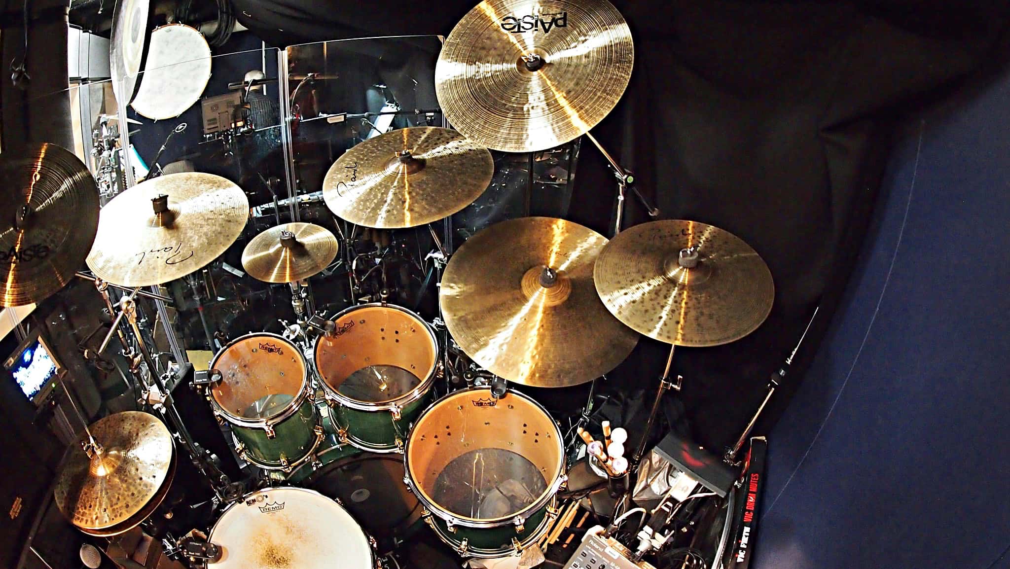 Bill Lanham’s drum set setup for the Broadway revival of Cats at the Neil Simon Theatre.