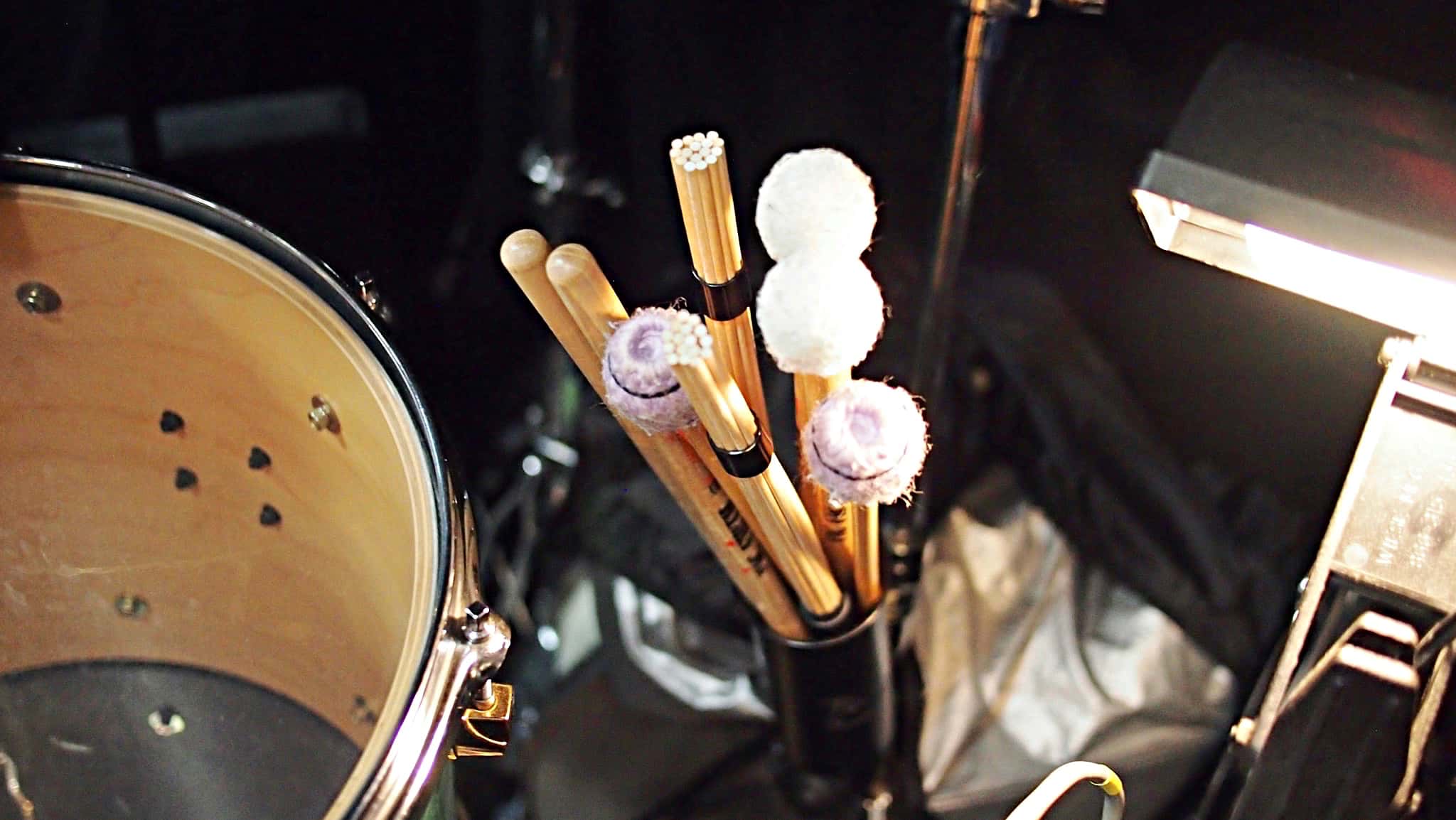 Bill Lanham’s drum set setup for the Broadway revival of Cats at the Neil Simon Theatre.