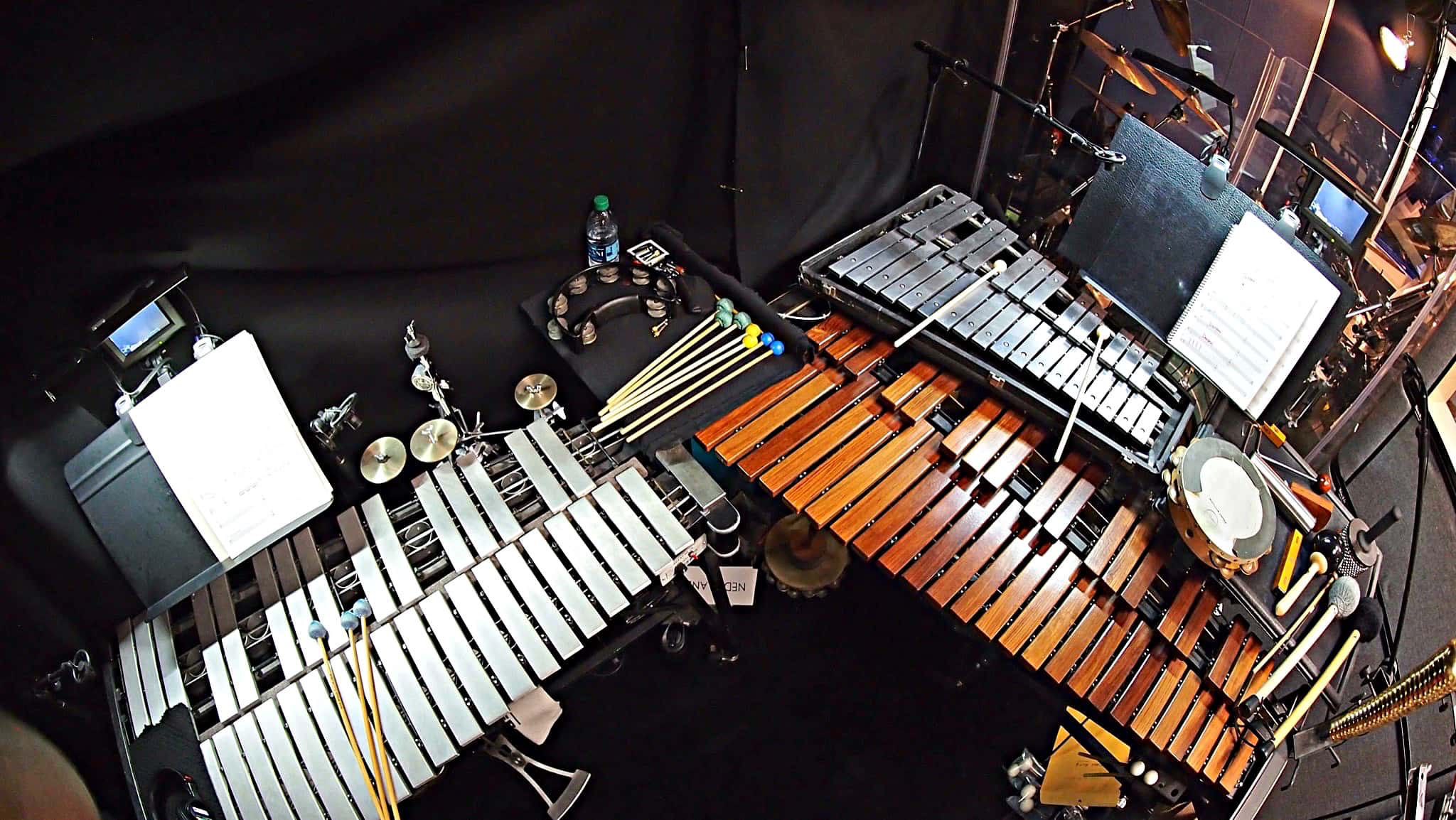 Dave Roth’s percussion setup for the Broadway revival of Cats at the Neil Simon Theatre.