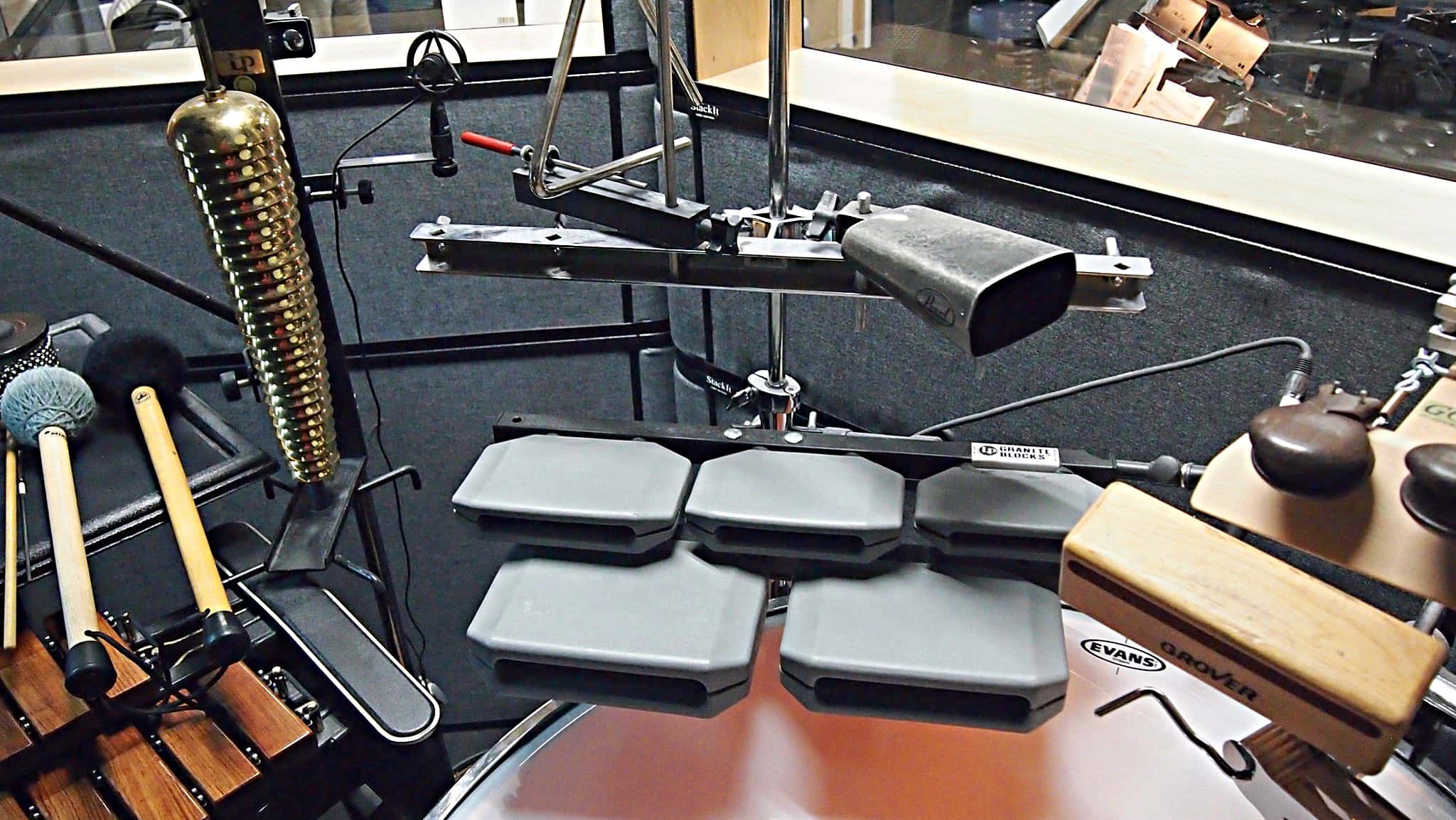 Dave Roth’s percussion setup for the Broadway revival of Cats at the Neil Simon Theatre.