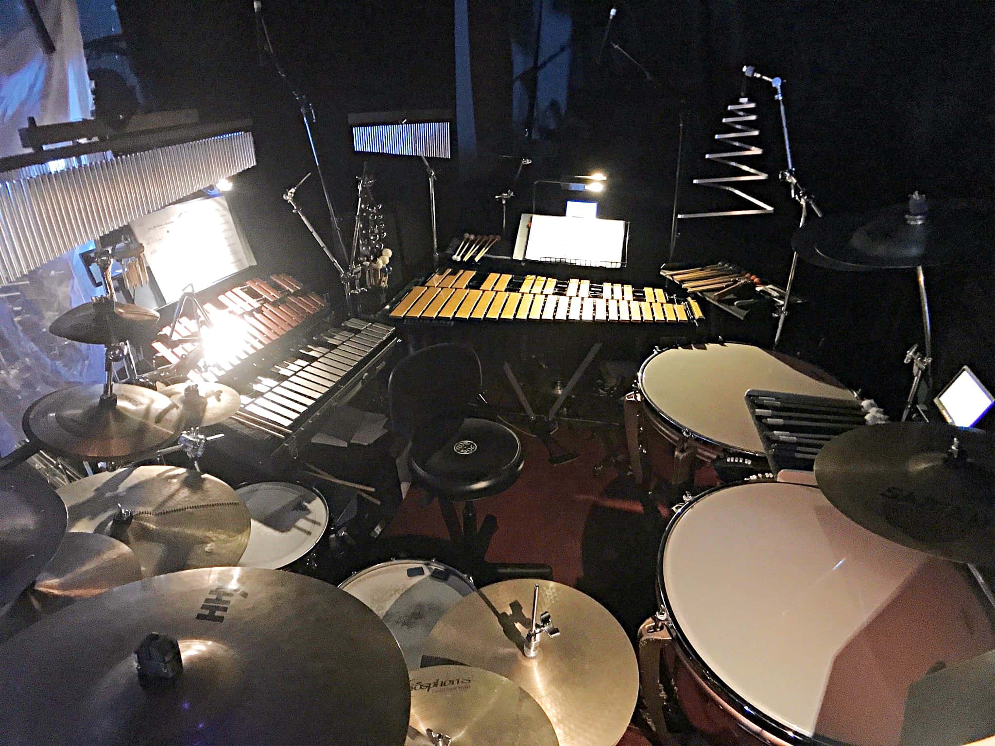 George English’s setup for The Wizard of Oz at the Crucible Theatre in Sheffield, South Yorkshire, England.