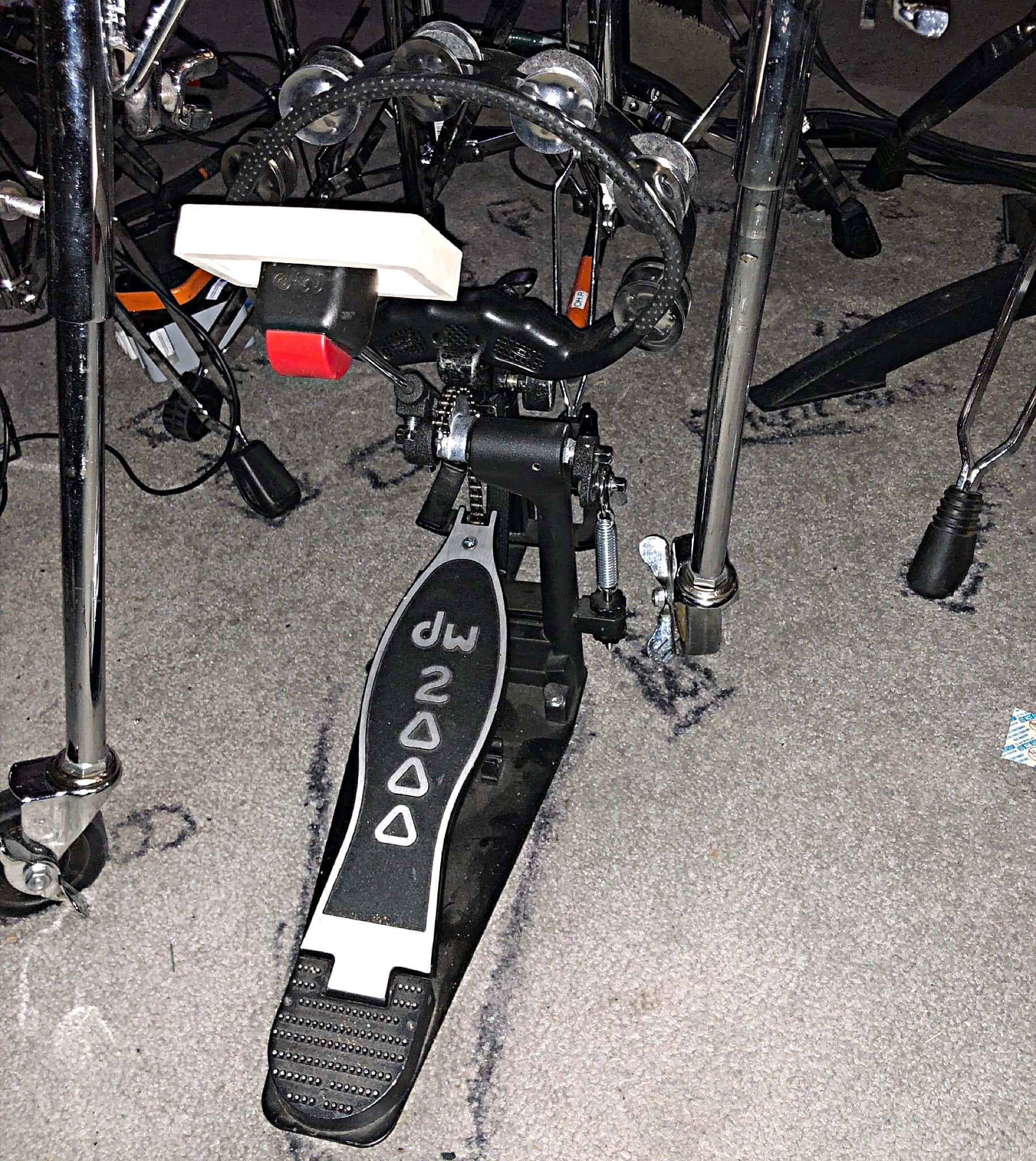 Ryan McCausland's percussion setup for the National Tour of Dirty Dancing at the Eisenhower Auditorium at Penn State in University Park, Pennsylvania.