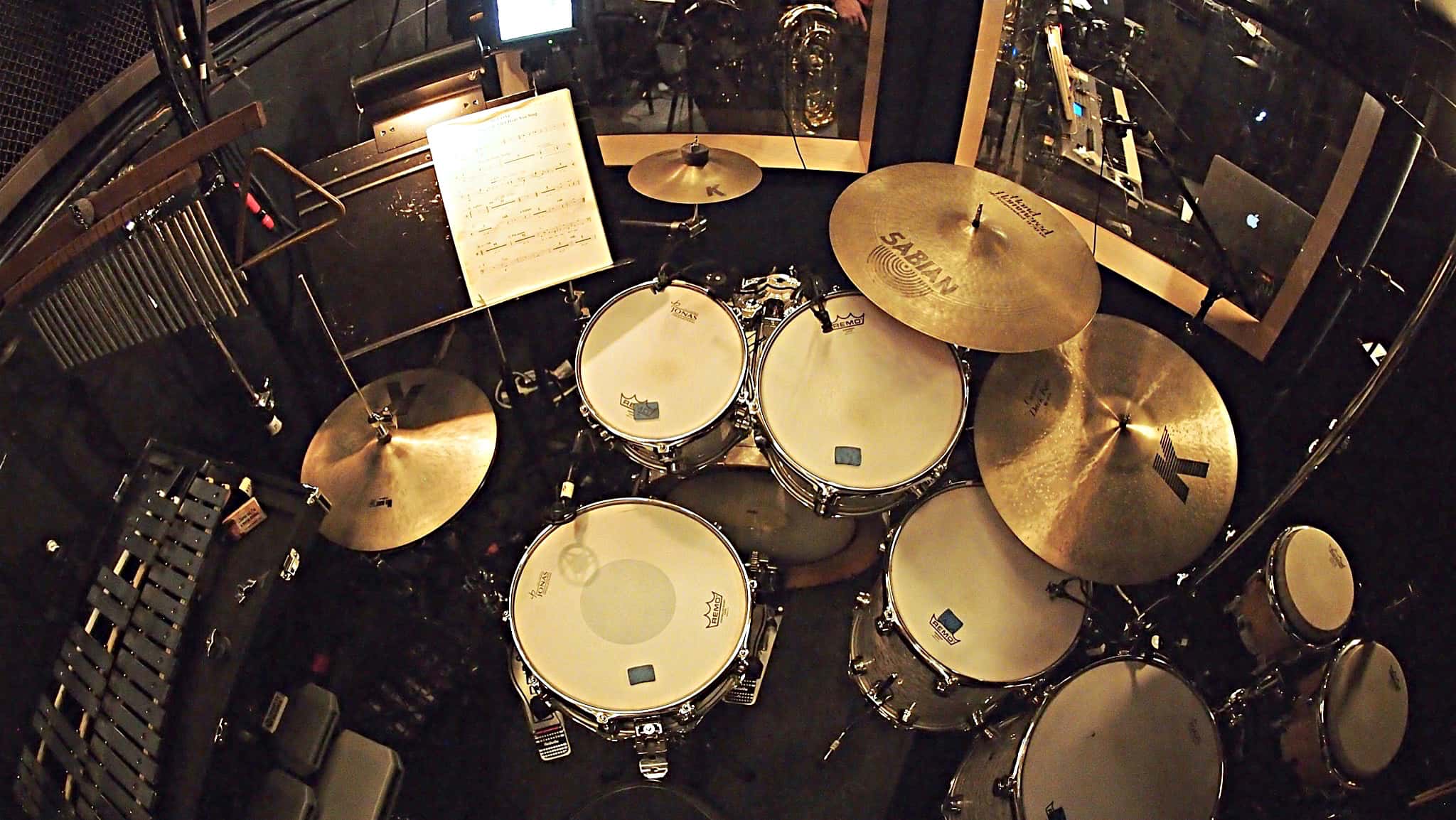 Aaron Nix's setup for the National Tour of Love Never Dies at the Paramount Theatre in Seattle, Washington.