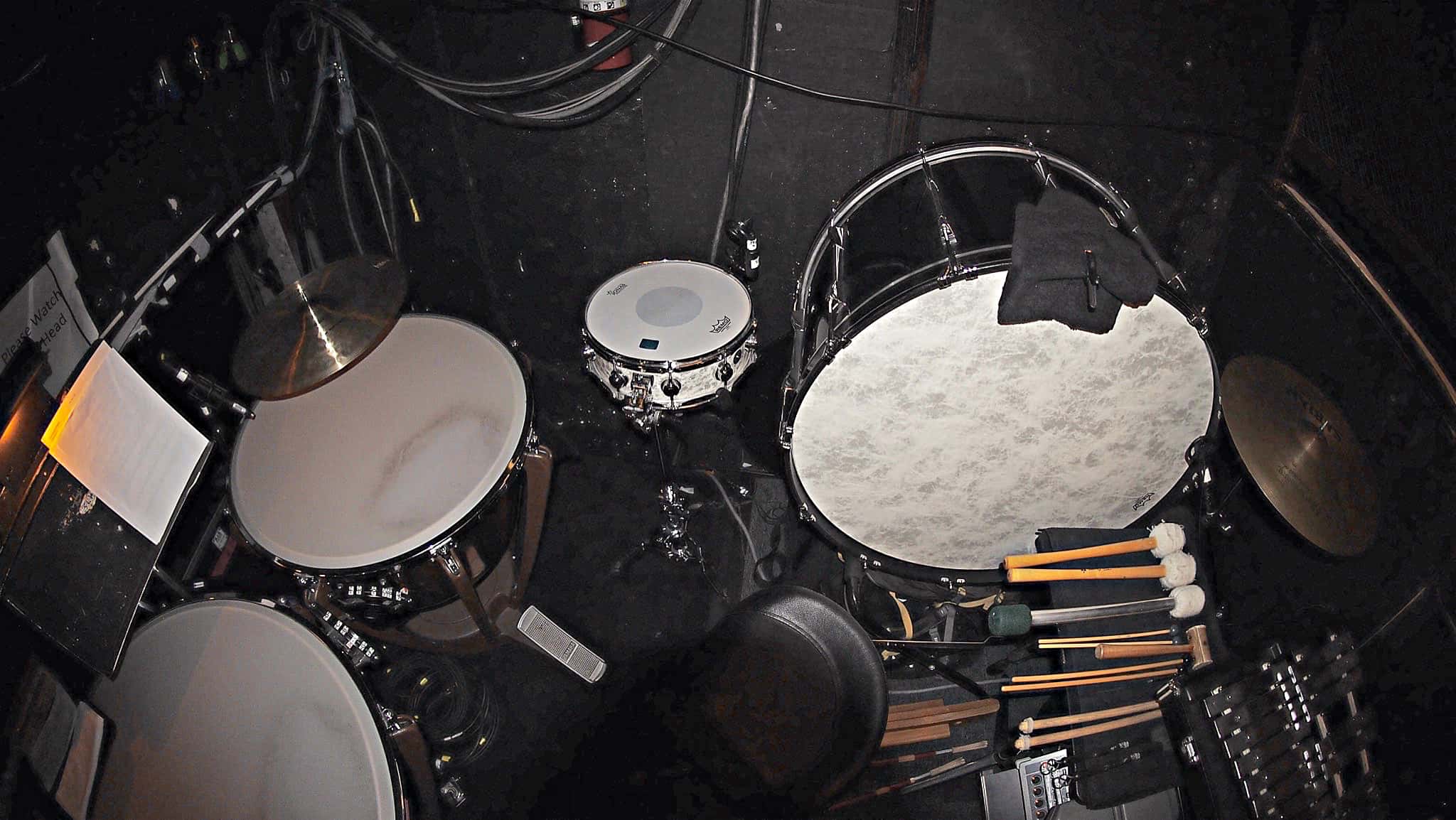 Aaron Nix's setup for the National Tour of Love Never Dies at the Paramount Theatre in Seattle, Washington.