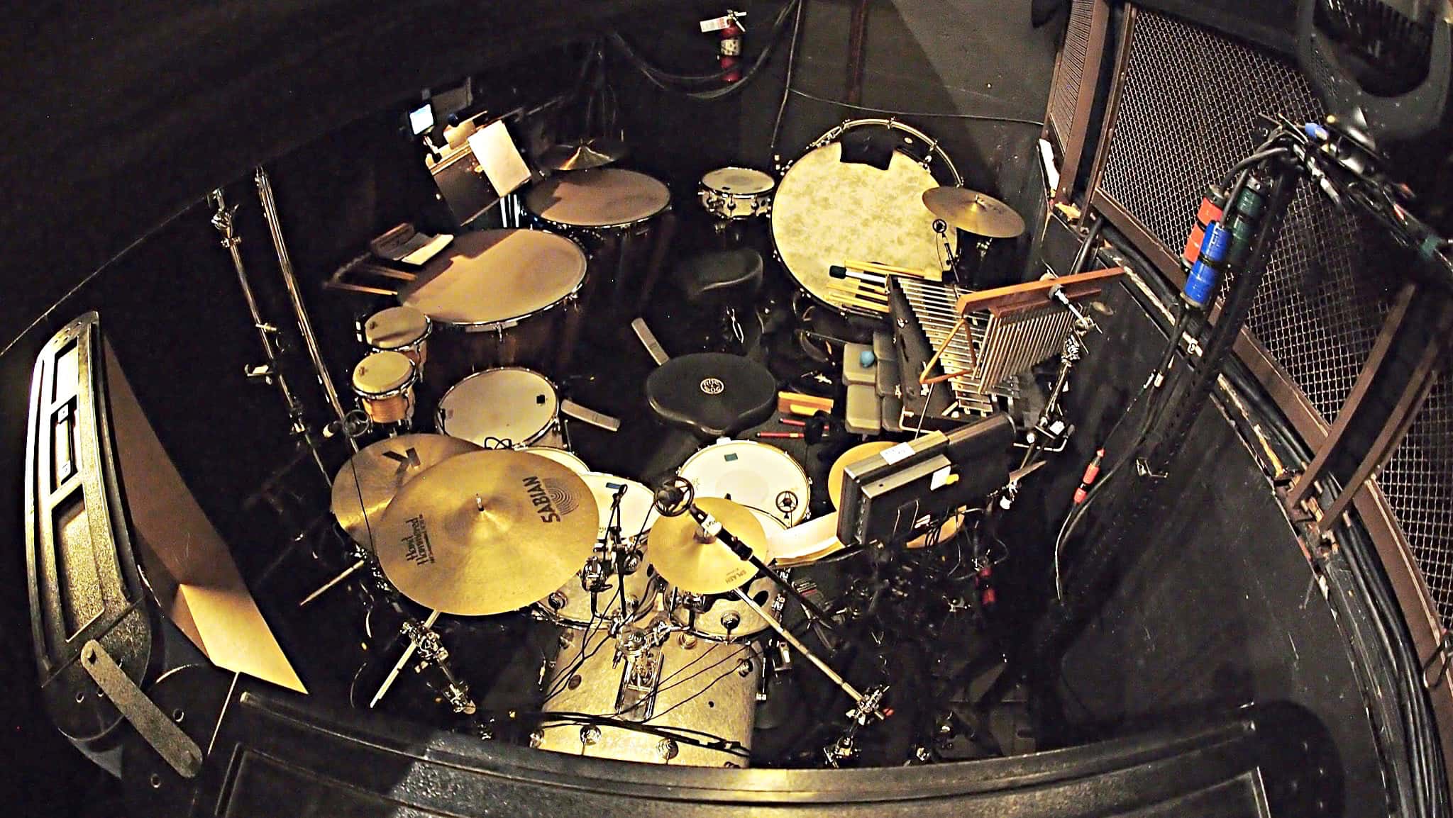 Aaron Nix's setup for the National Tour of Love Never Dies at the Paramount Theatre in Seattle, Washington.