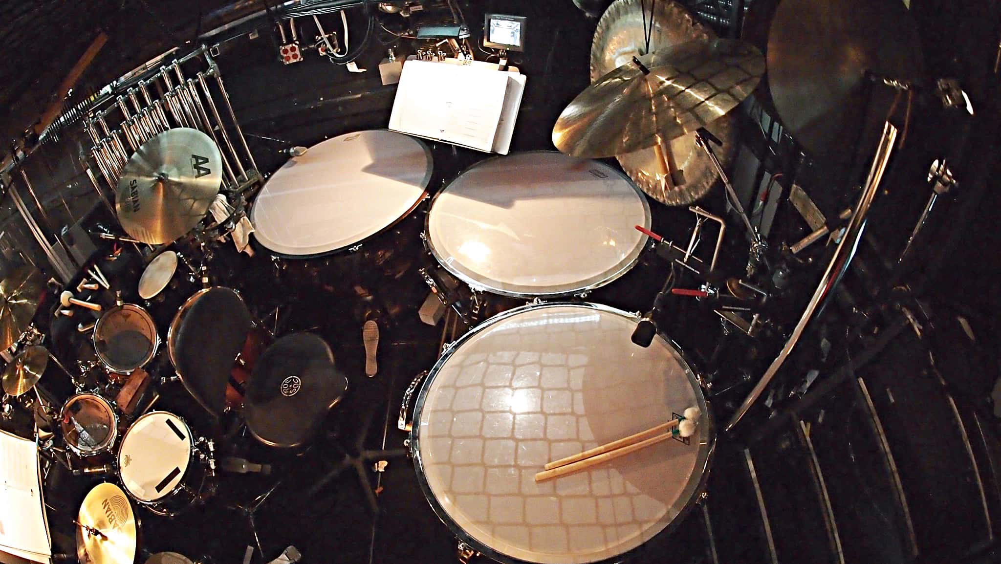 Paul Hansen's setup for The Hunchback of Notre Dame at the 5th Avenue Theatre in Seattle, Washington.