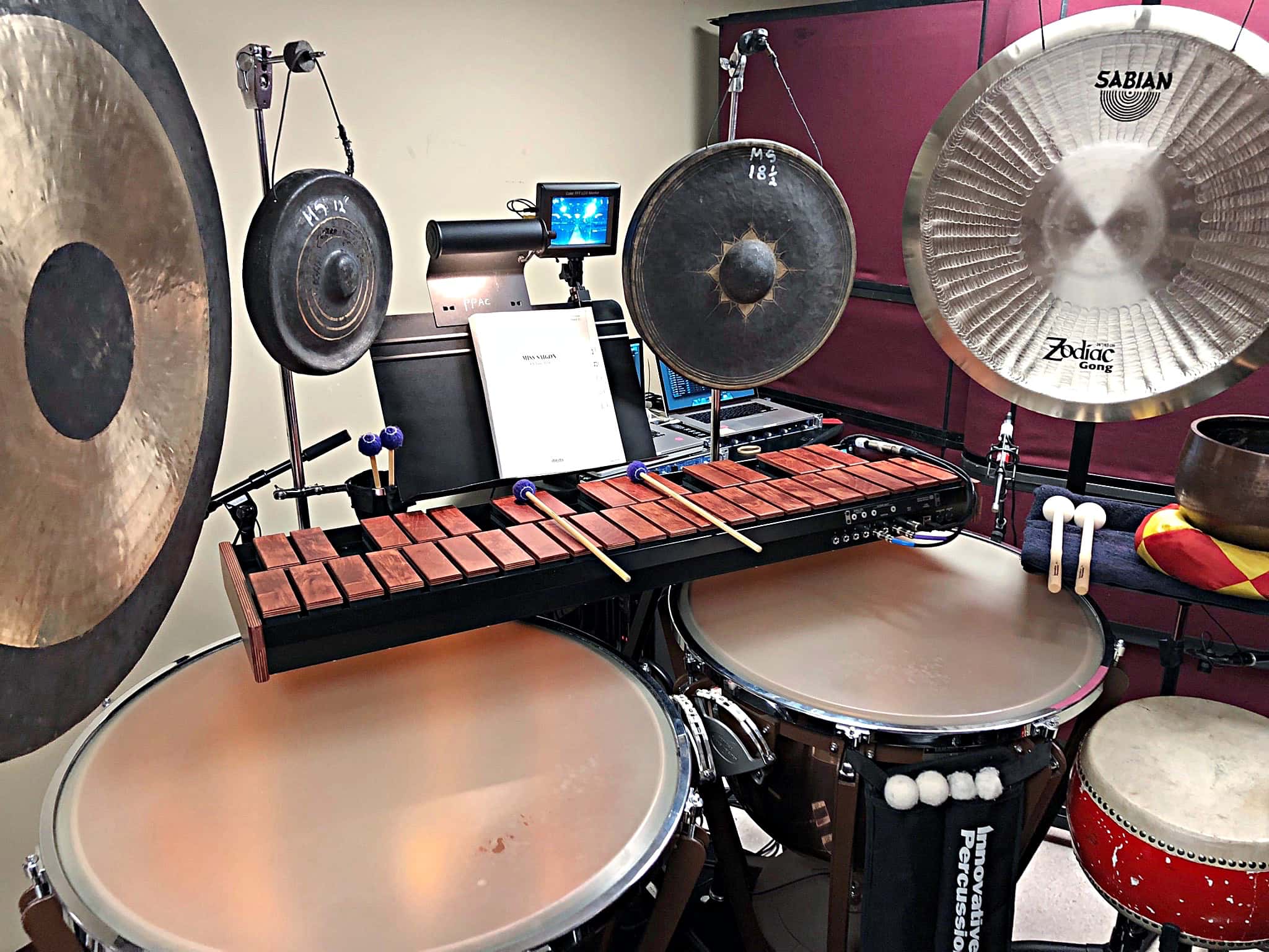 Russ Nyberg's combined book setup for the 2018-2019 National Tour of Miss Saigon at the Providence Performing Arts Center in Providence, Rhode Island.