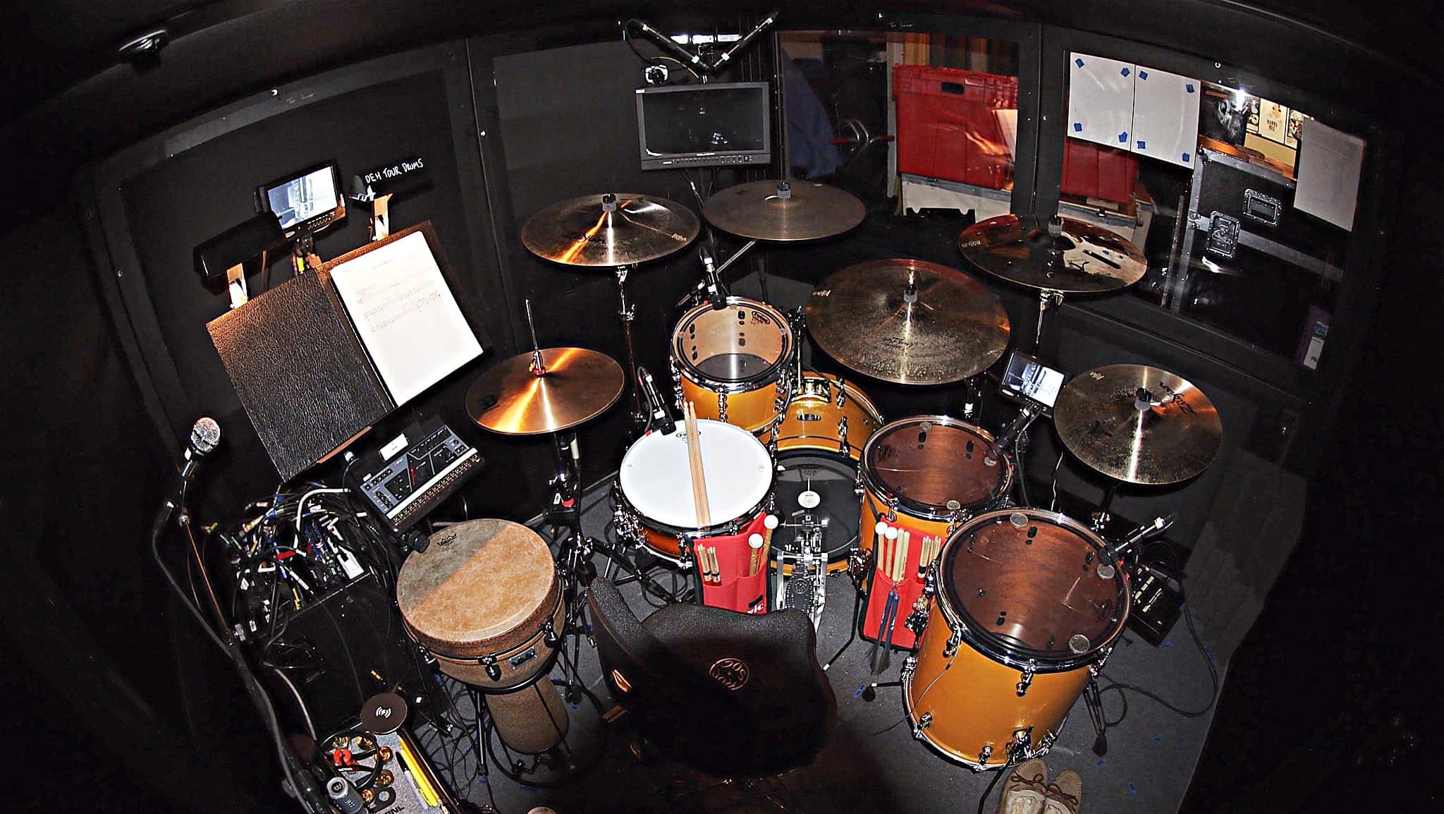 Ryan McCausland’s setup for the National Tour of Dear Evan Hansen at the Paramount Theatre in Seattle, Washington.