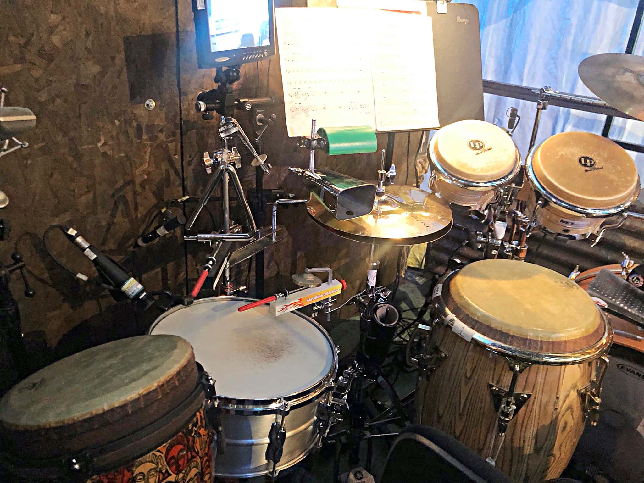 Mariana Ramirez's setup for the National Tour of Once On This Island at the Cadillac Palace Theatre in Chicago, Illinois.