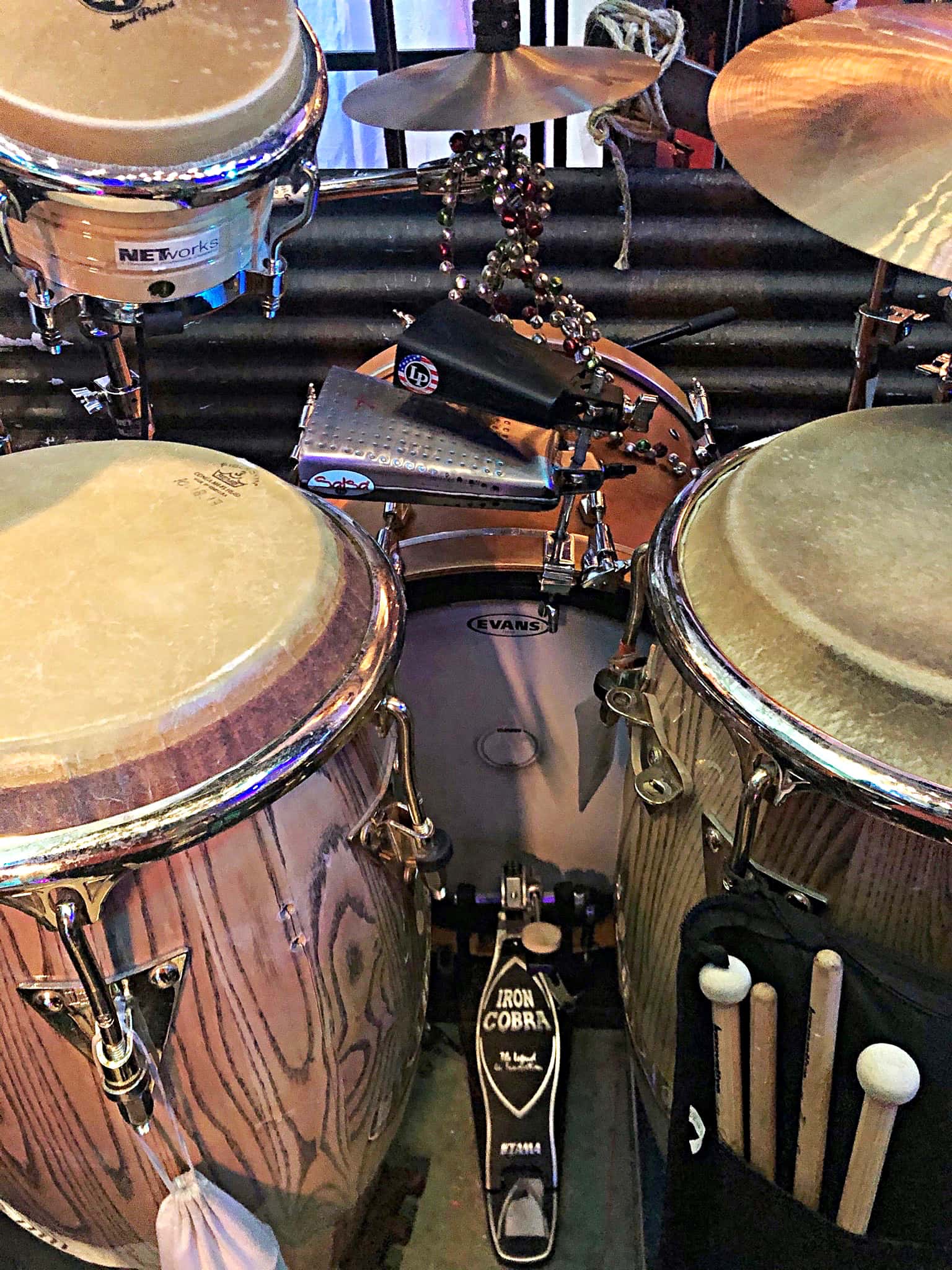 Mariana Ramirez's setup for the National Tour of Once On This Island at the Cadillac Palace Theatre in Chicago, Illinois.