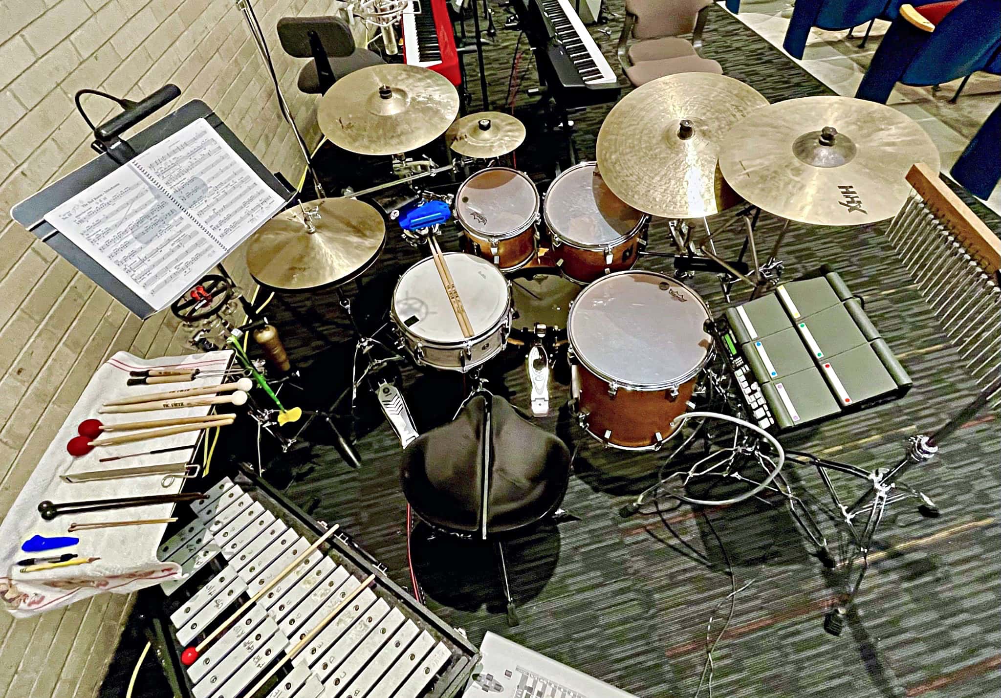 Alex Giosa's setup for You're A Good Man, Charlie Brown at the Cirillo Summer Theatre, in Windsor, Connecticut.