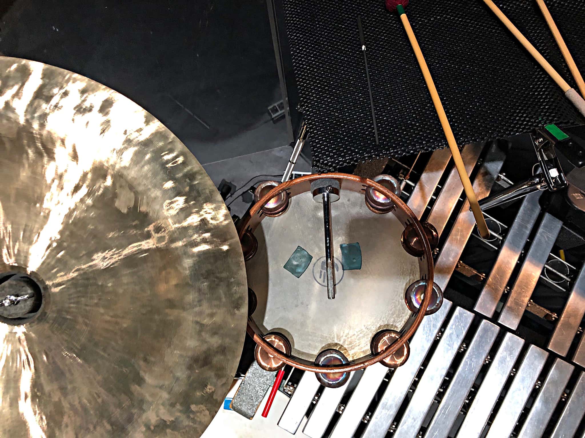 Matt Ordaz's setup for A Grand Night For Singing at the Richard and Karen Carpenter Center in Long Beach, California.