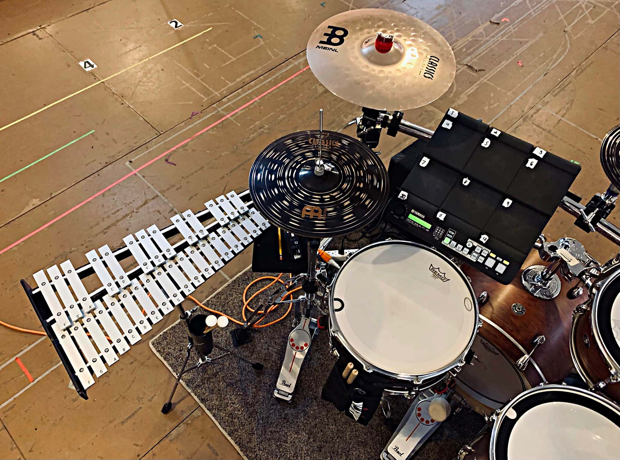 Andrew Warren's setup for A Gentleman’s Guide To Love & Murder at the Gateway Playhouse, in Bellport, New York.