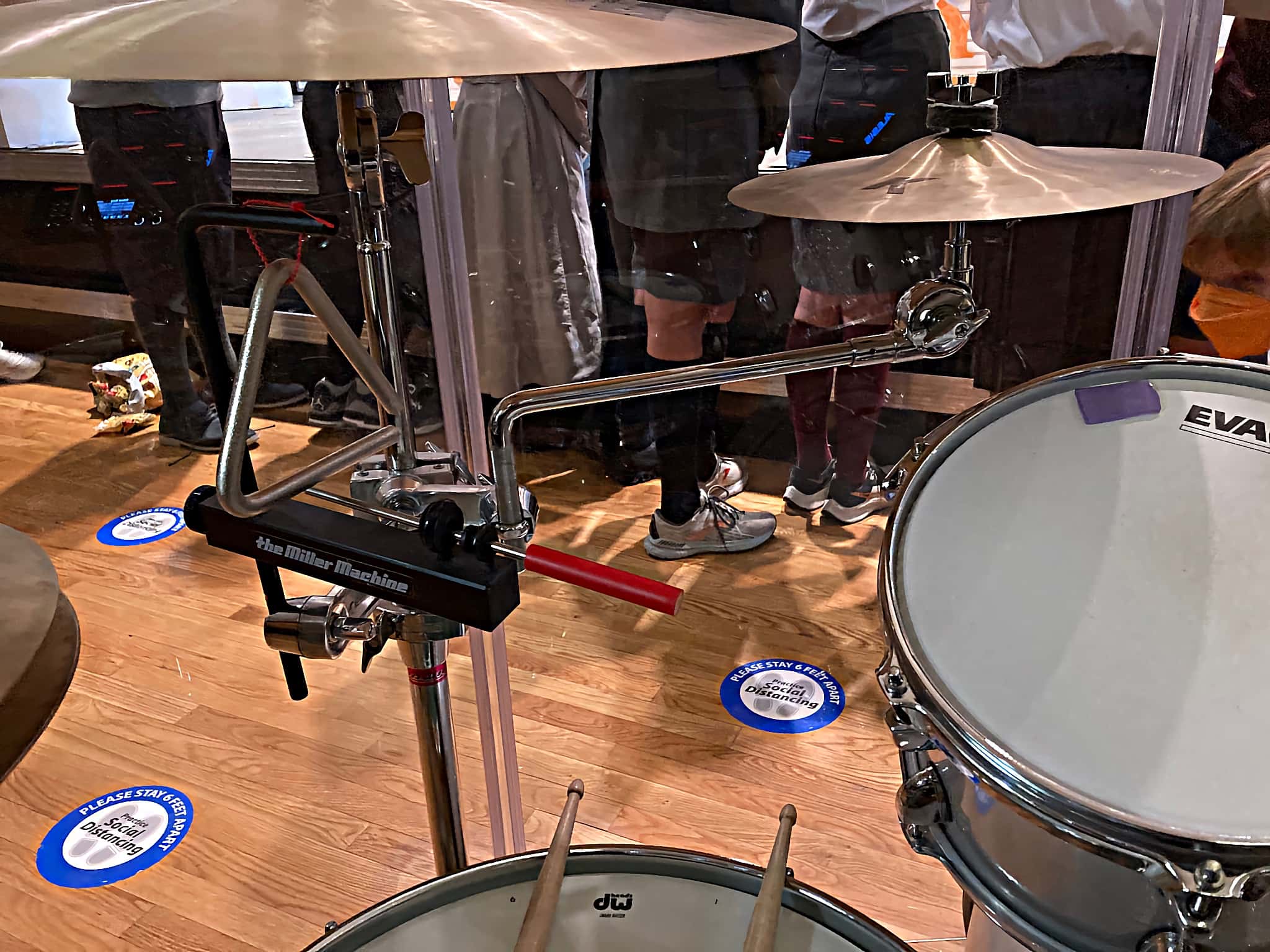 Alvaro Domingo's setup for Matilda Jr. at the Nightingale-Bamford School in New York, New York.