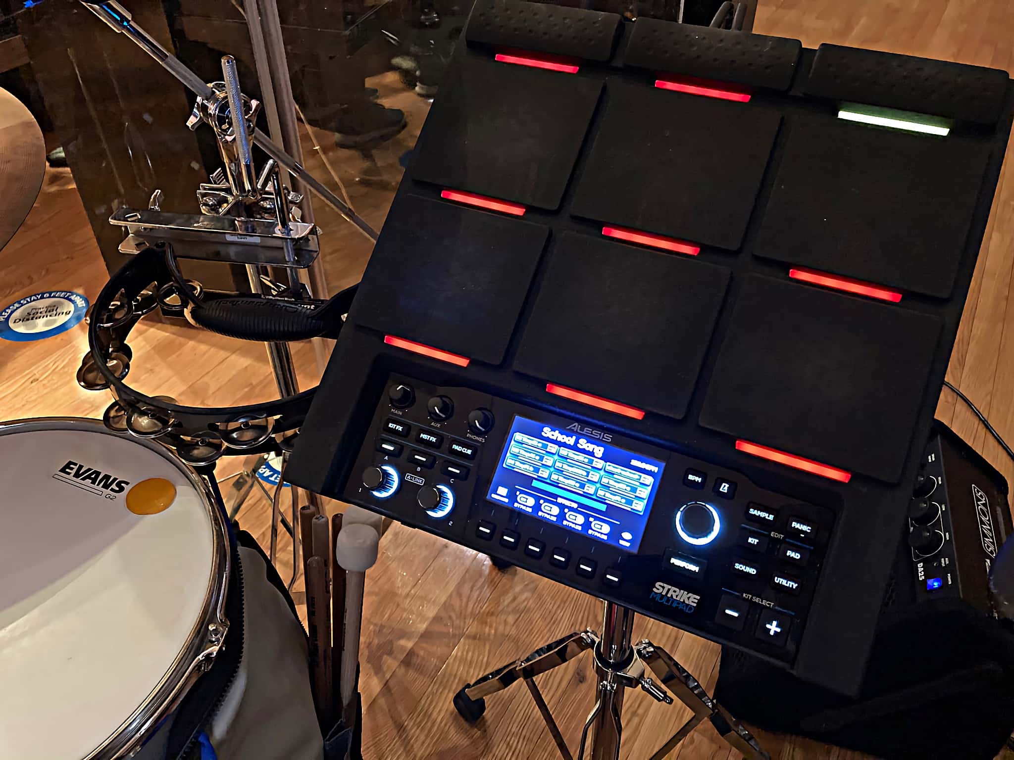 Alvaro Domingo's setup for Matilda Jr. at the Nightingale-Bamford School in New York, New York.