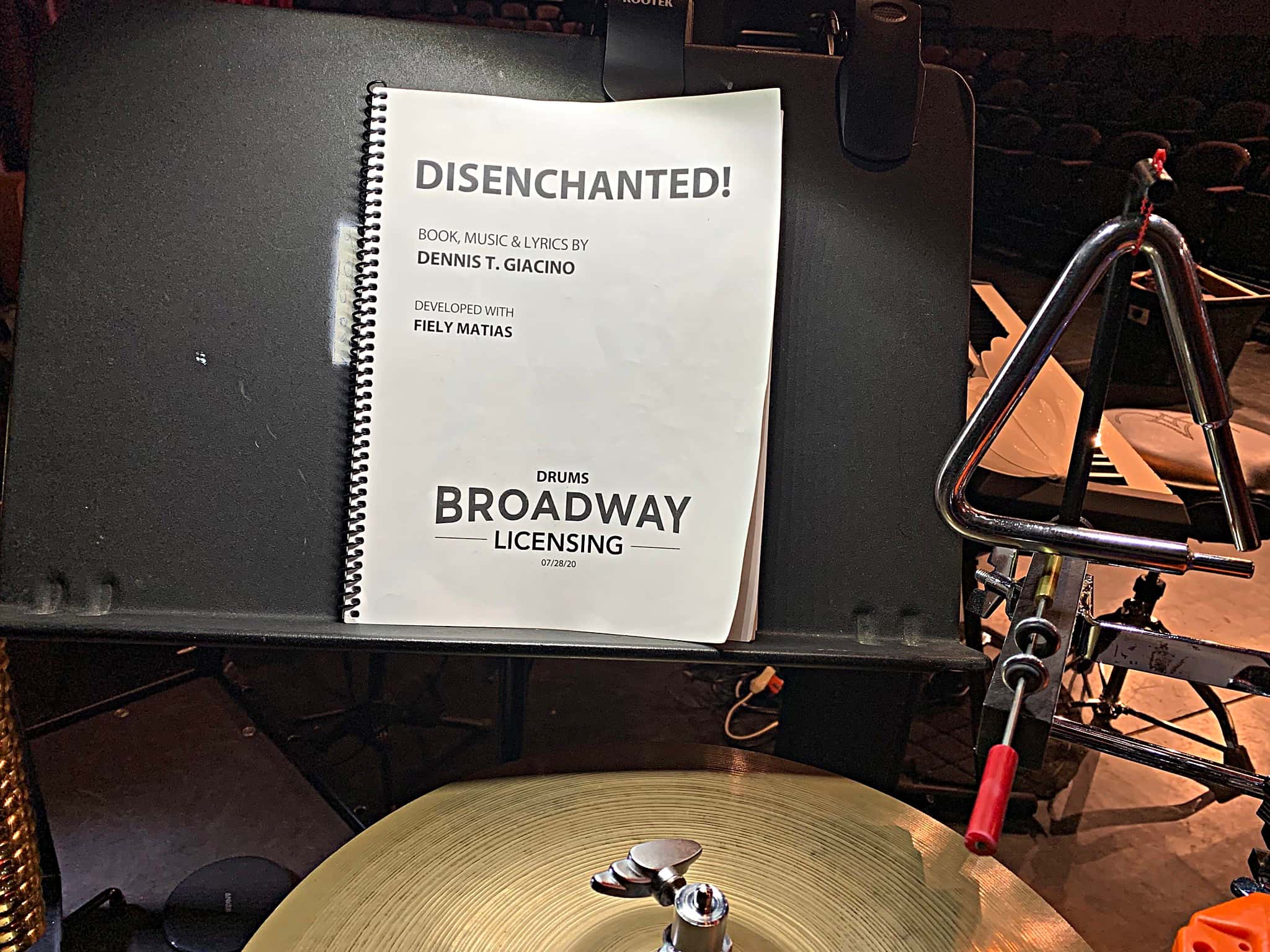 Ron Grassi's setup for Disenchanted at the Steel River Playhouse, in Pottstown, Pennsylvania.