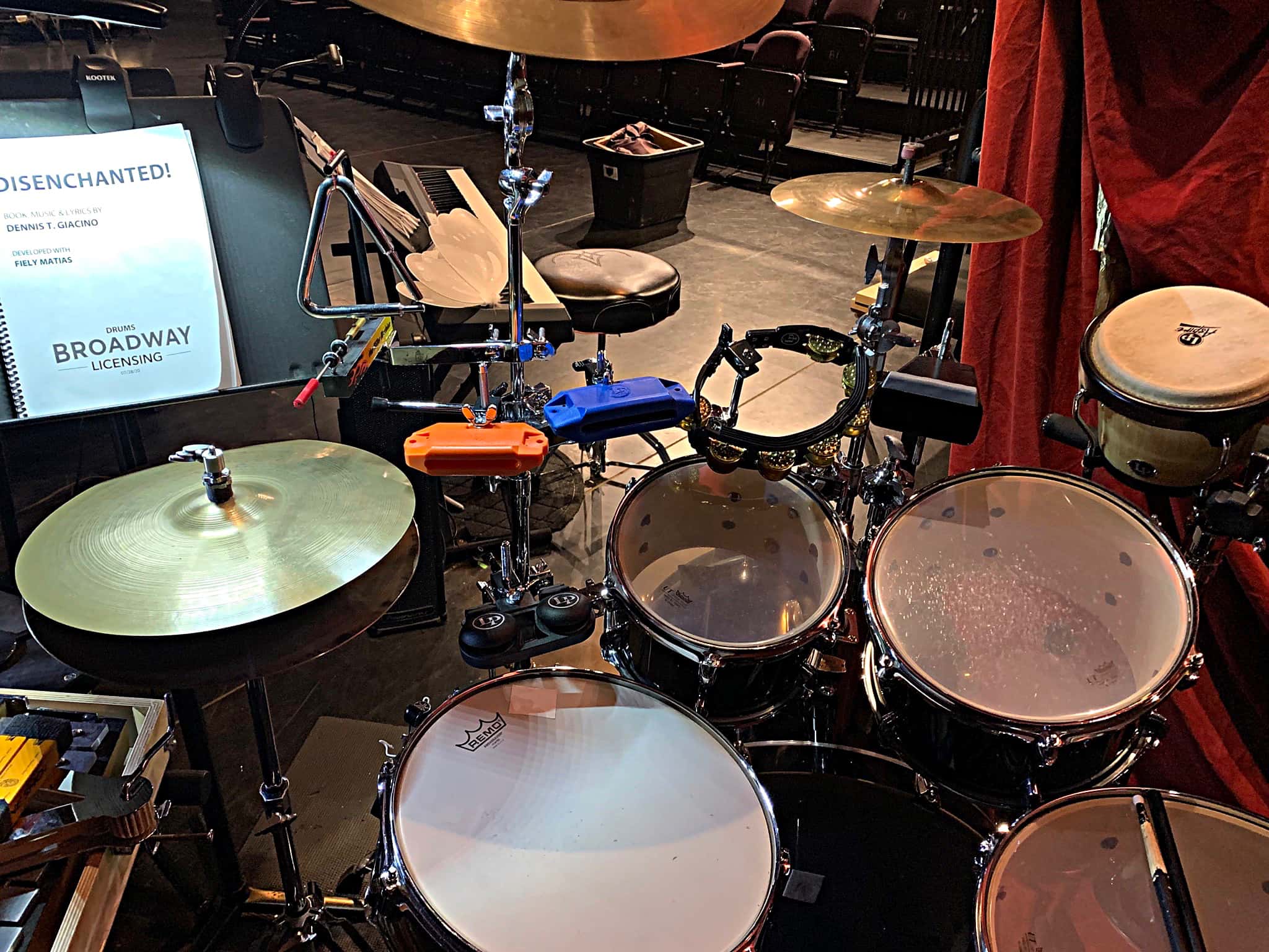 Ron Grassi's setup for Disenchanted at the Steel River Playhouse, in Pottstown, Pennsylvania.