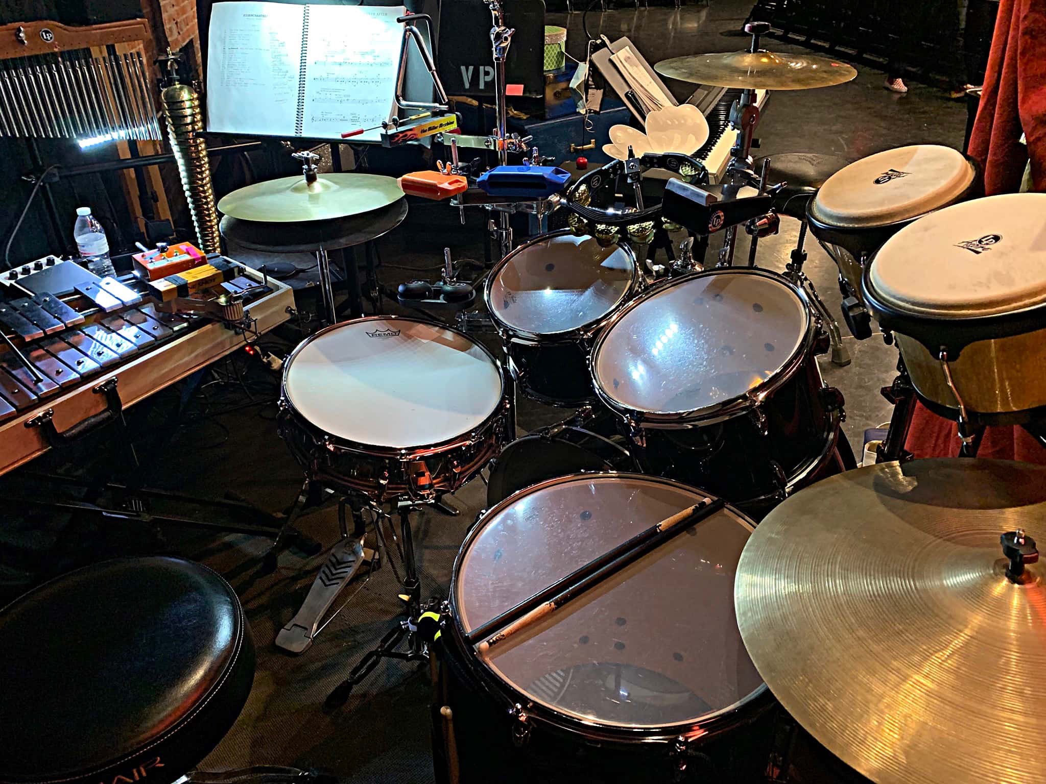 Ron Grassi's setup for Disenchanted at the Steel River Playhouse, in Pottstown, Pennsylvania.