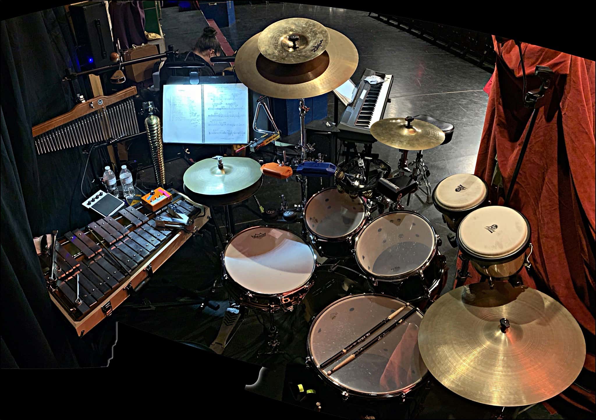 Ron Grassi's setup for Disenchanted at the Steel River Playhouse, in Pottstown, Pennsylvania.